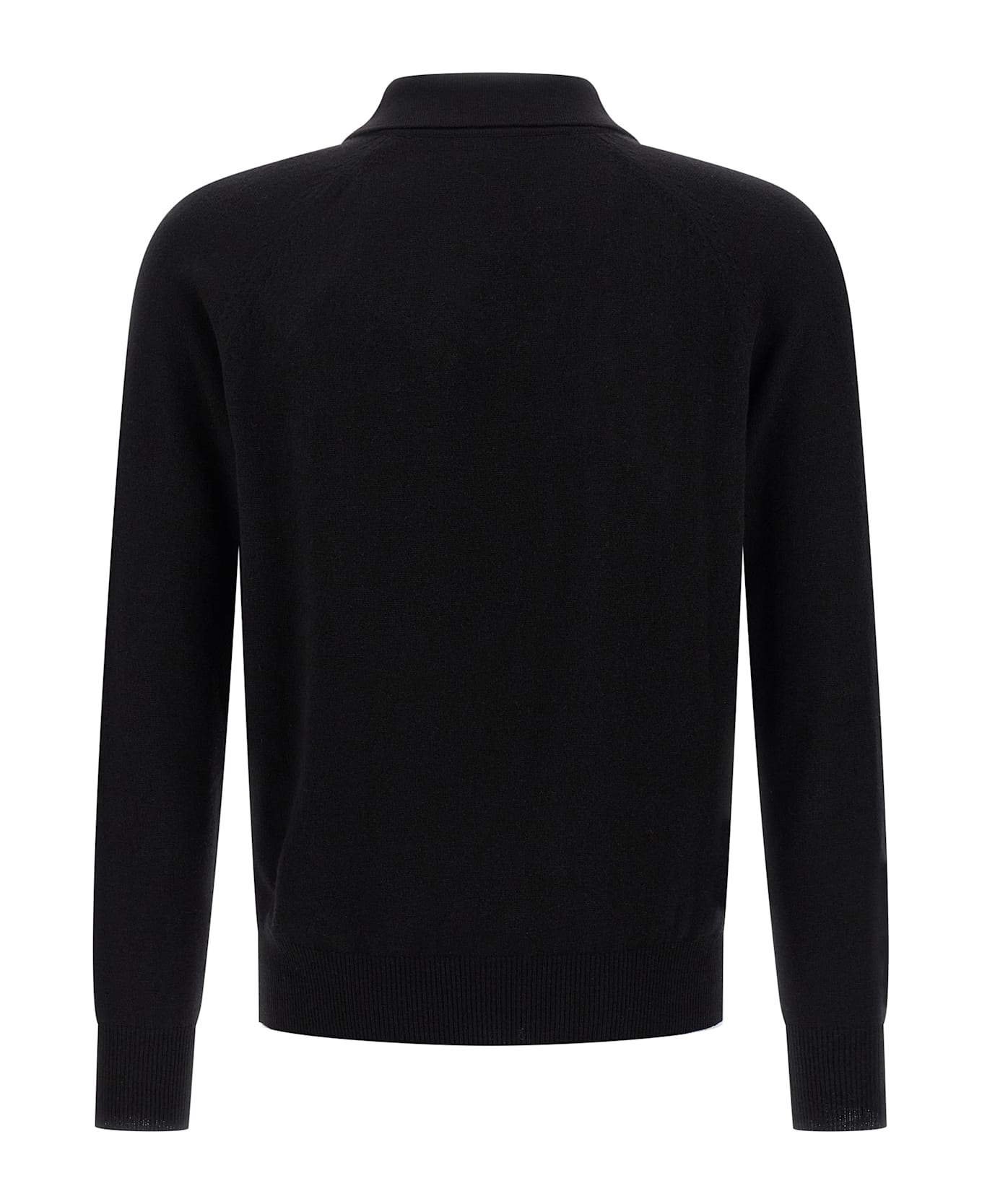 Saint Laurent Wool Polo Shirt - NOIR