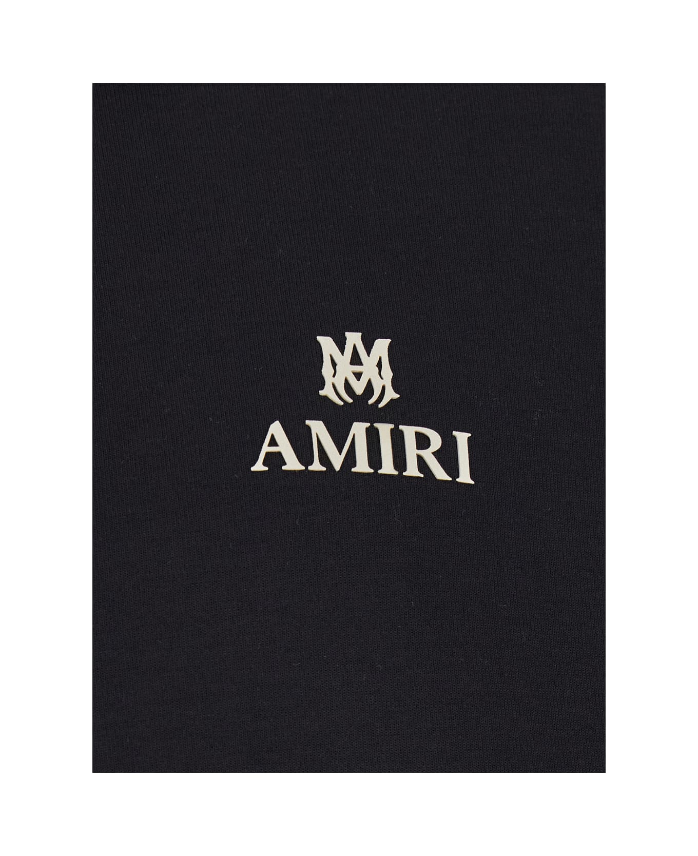 AMIRI Black Sweatshirt With Polo Neck And Front Lettering Logo In Cotton Man - Black