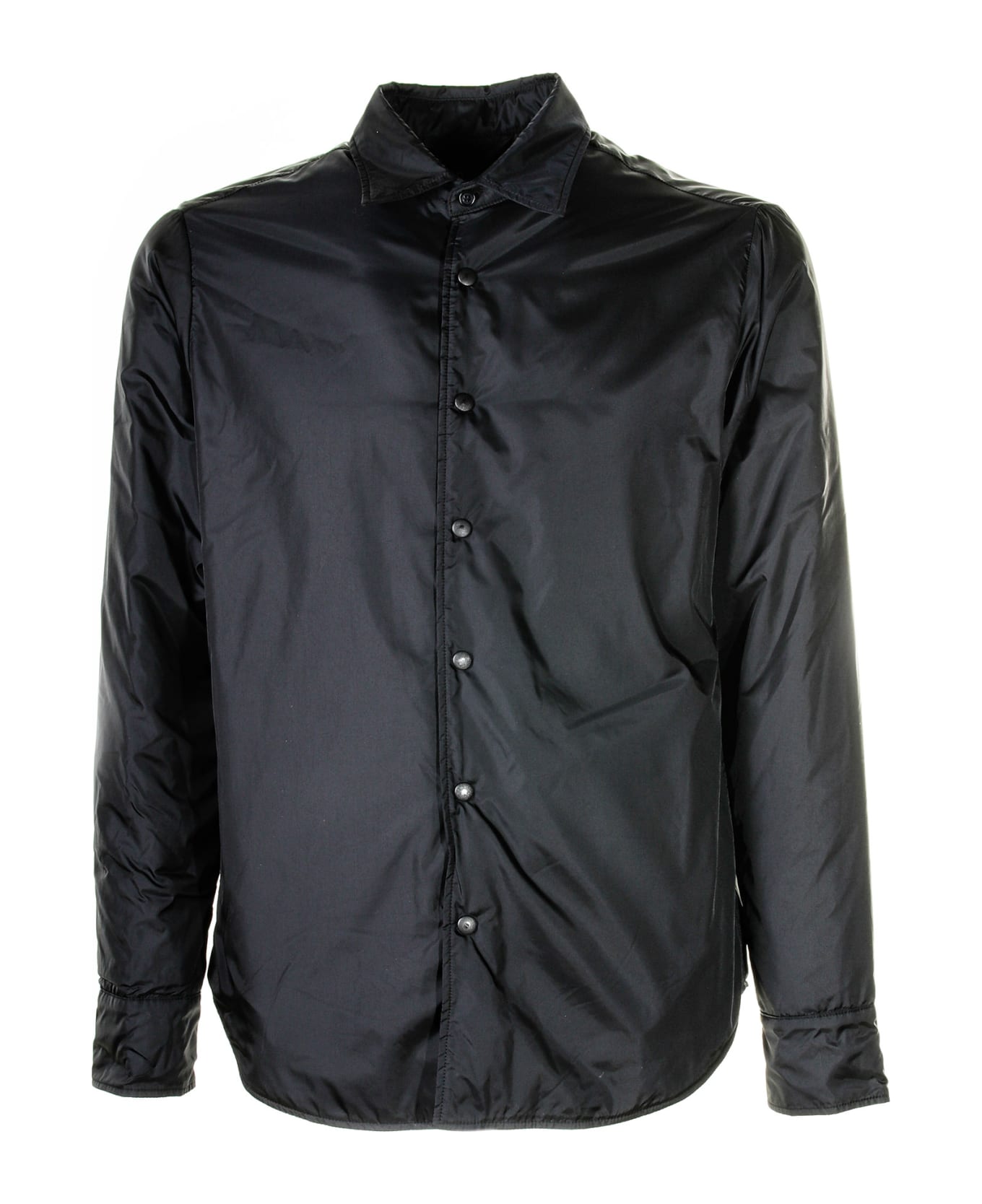 Aspesi Shirt Jacket With Buttons - BLACK NERO
