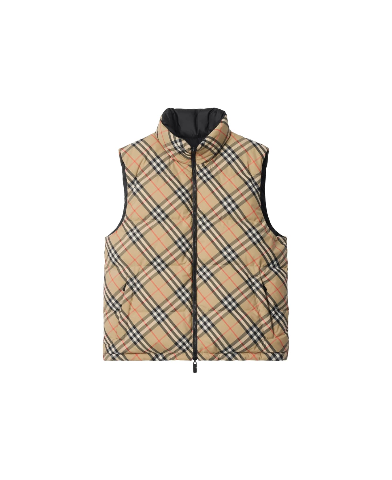Burberry Outwear Waistcoat - BLACK/BROWN
