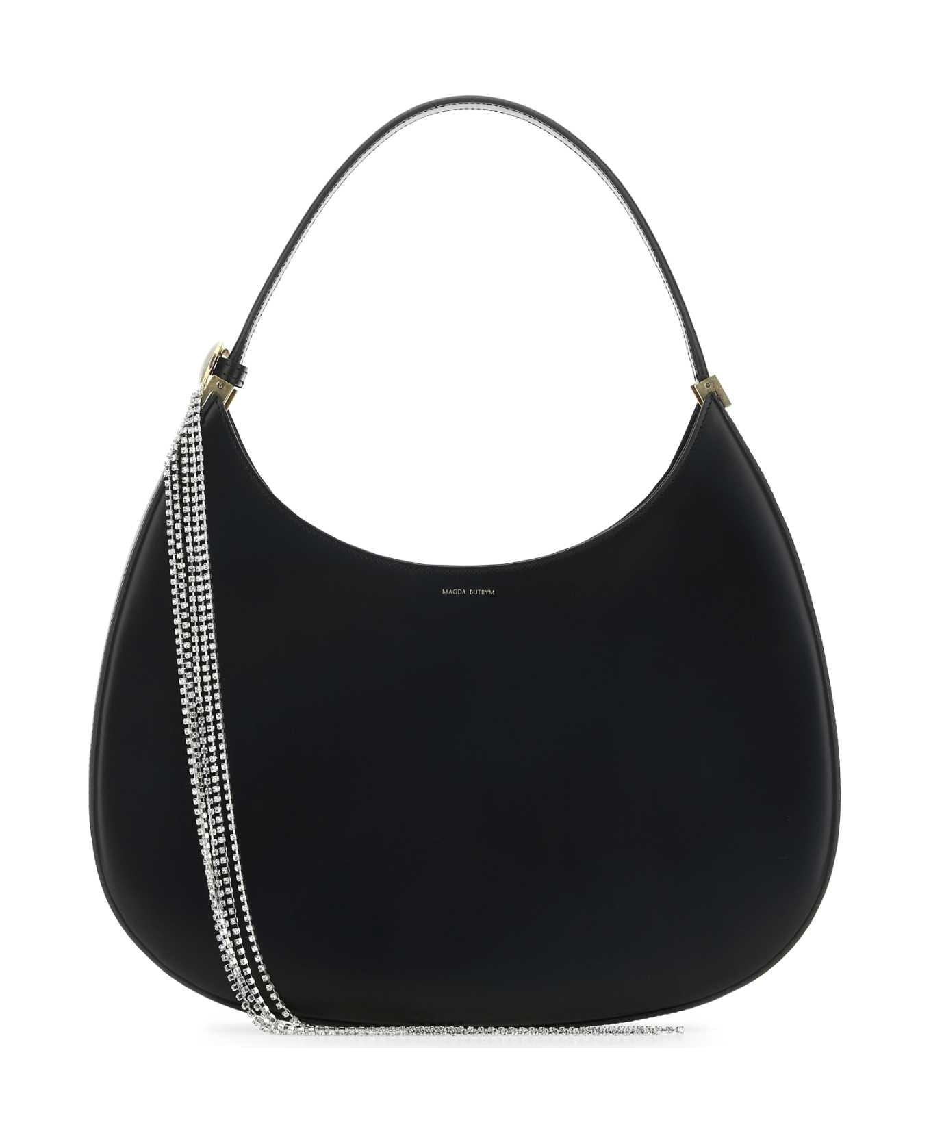 Magda Butrym Black Leather Vesna Large Shoulder Bag - BLACK