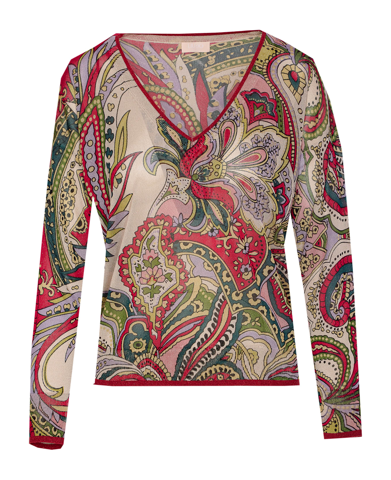 Liu-Jo Paisley Long Sleeves Top - MultiColour