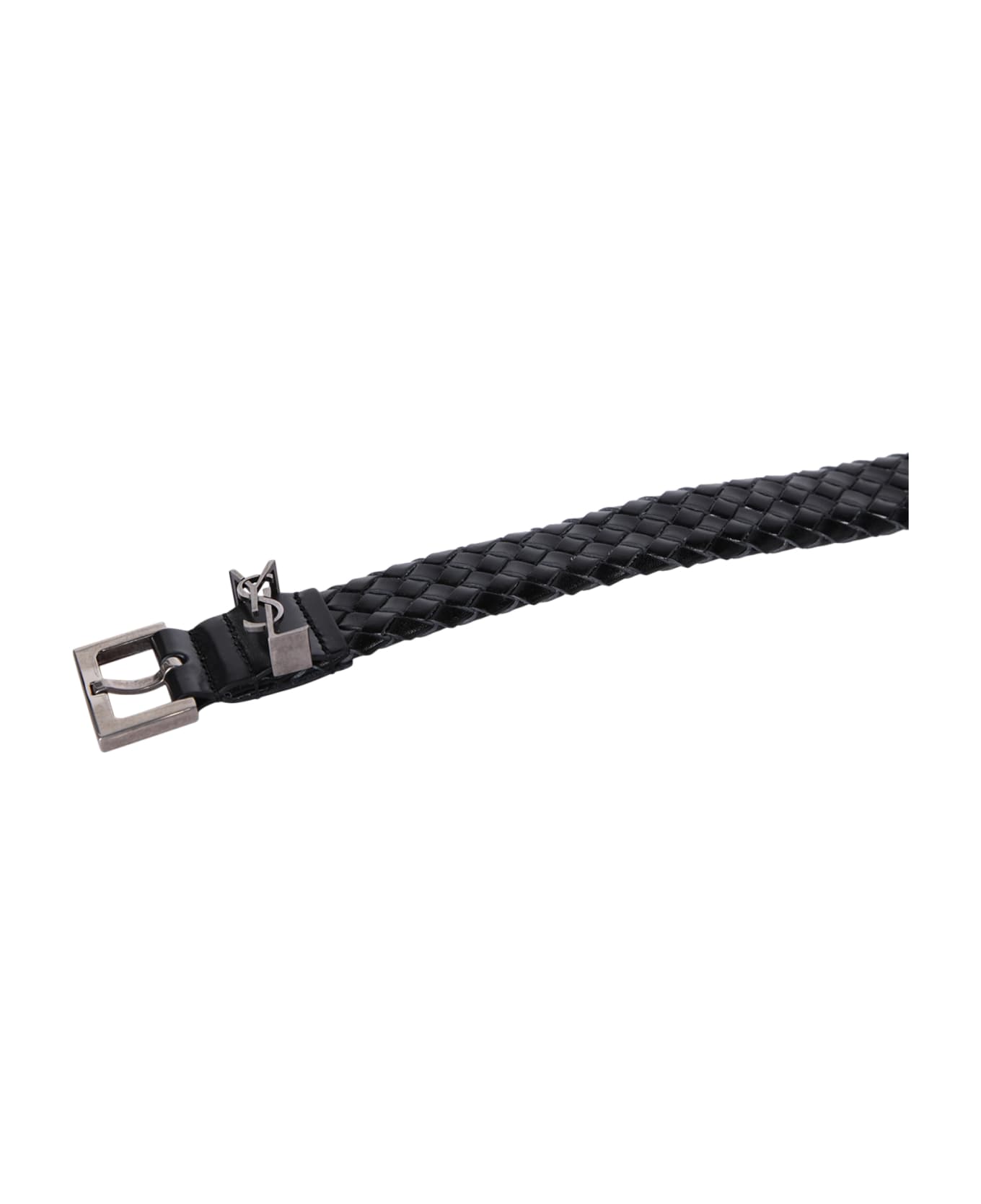 Saint Laurent Logo Black Belt - Black