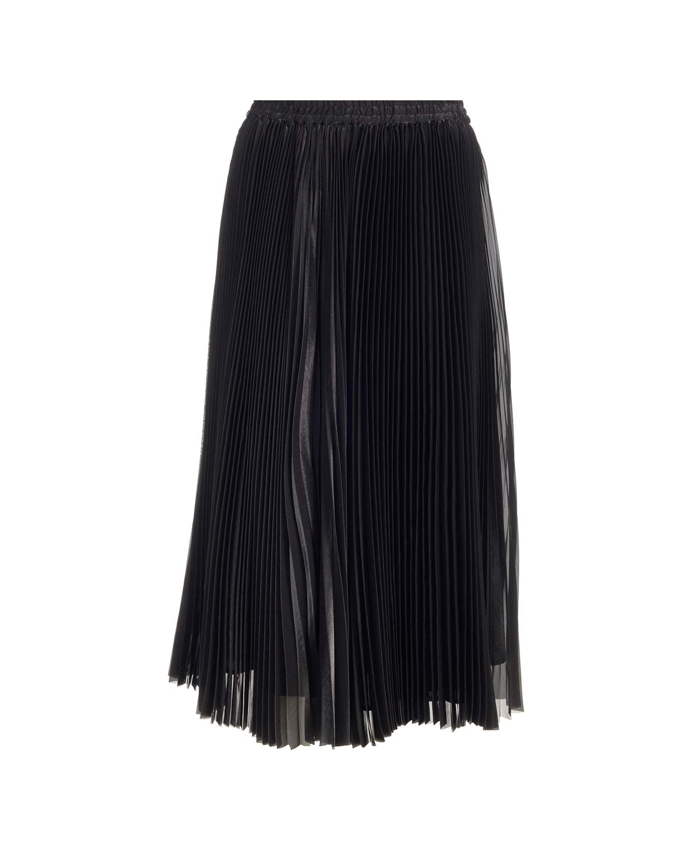 Parosh Organza Midi Skirt - Black
