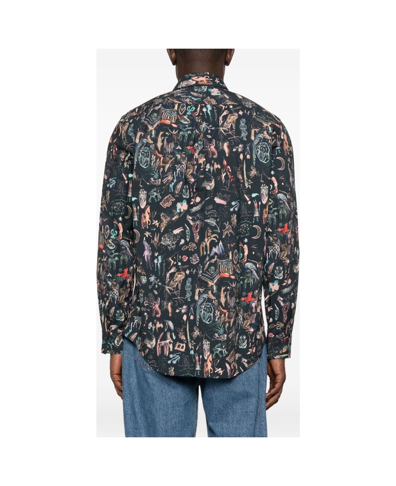Paul Smith Printed Cotton Shirt - Blue