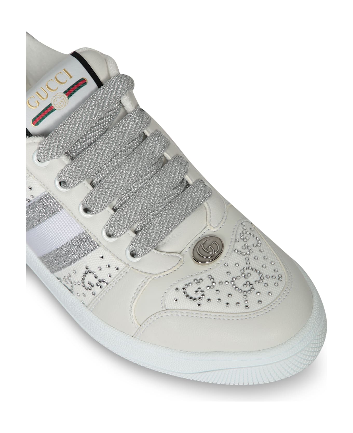 Gucci Screener Crys White-grey Sneakers - White