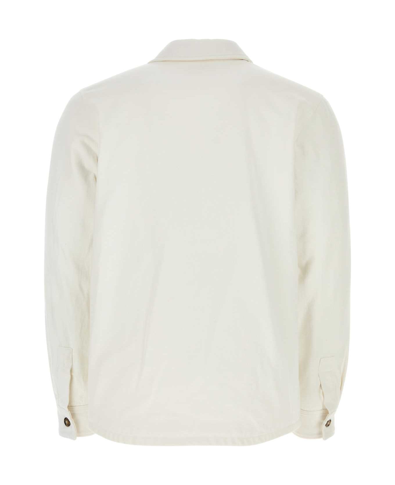 A.P.C. White Denim Basile Shirt - BLANC