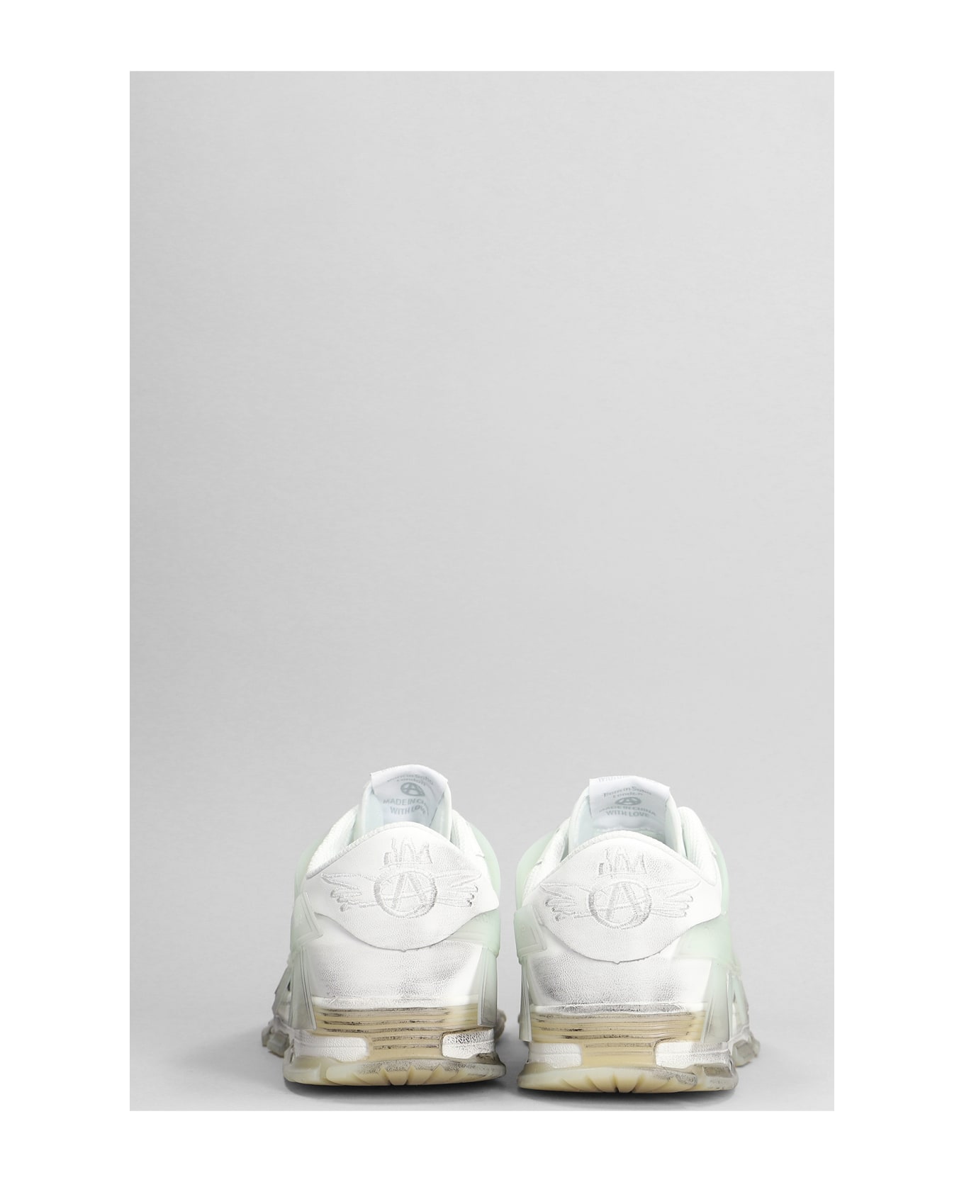 Acupuncture Tank Sneakers In White Leather - white