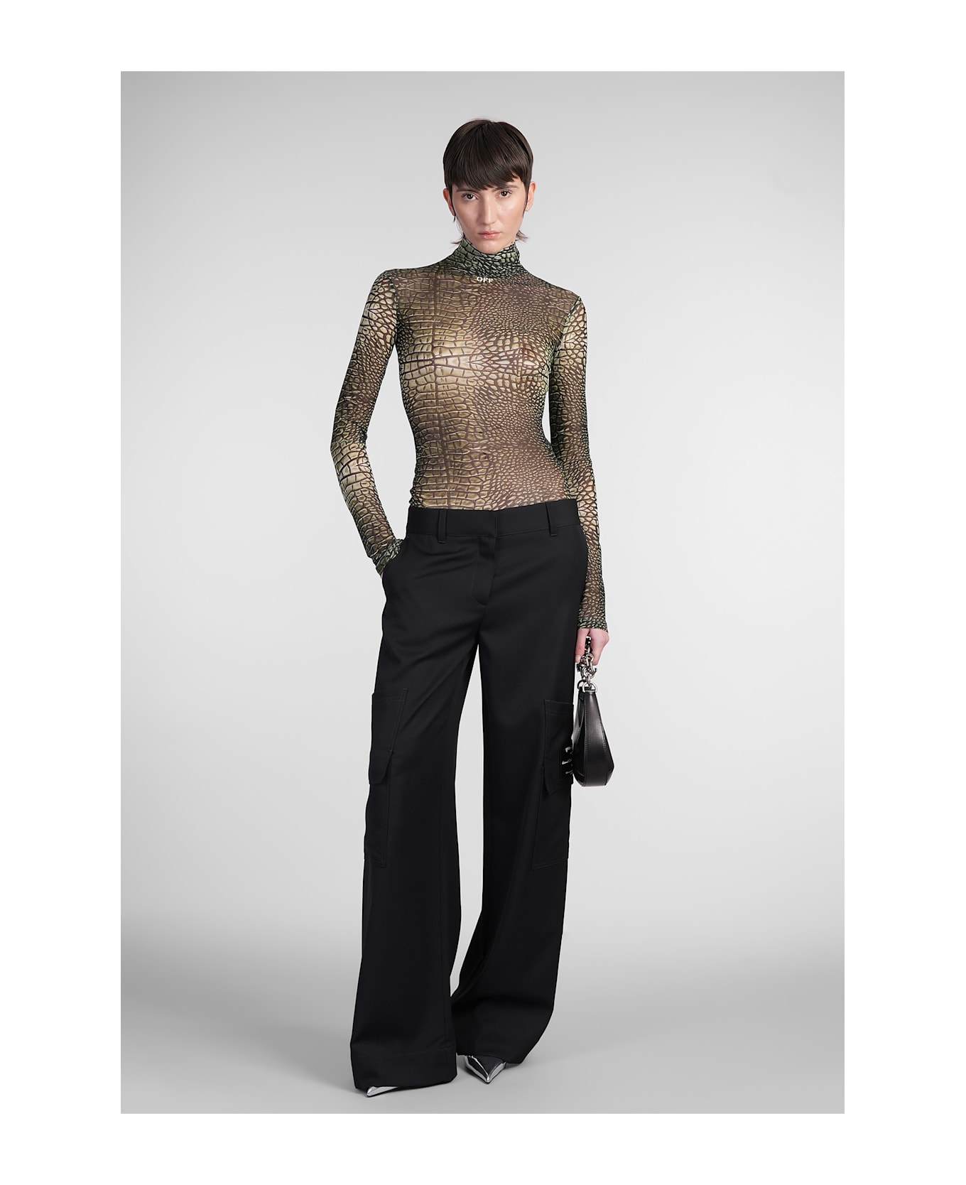 Off-White Topwear In Green Polyamide - green