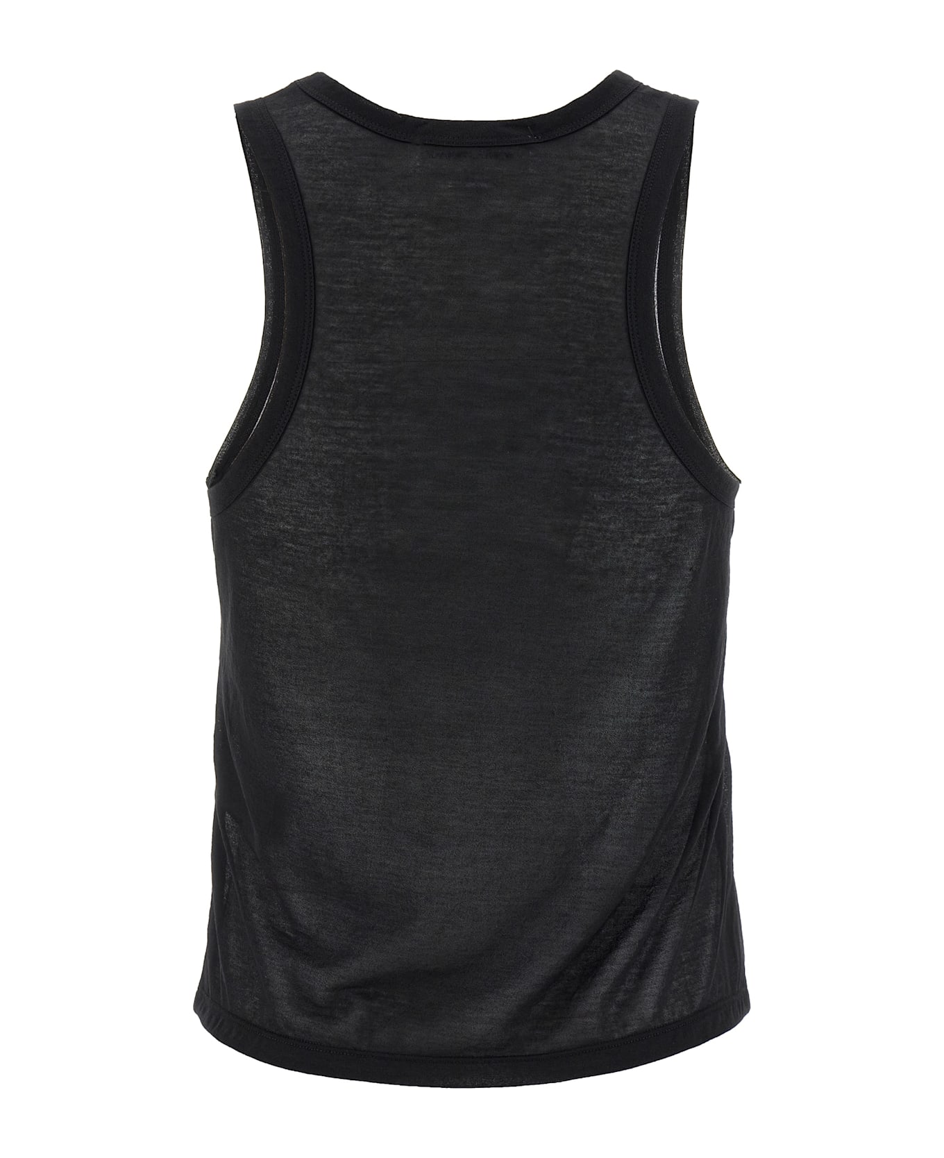 Victoria Beckham Logo Embroidery Tank Top - Black  