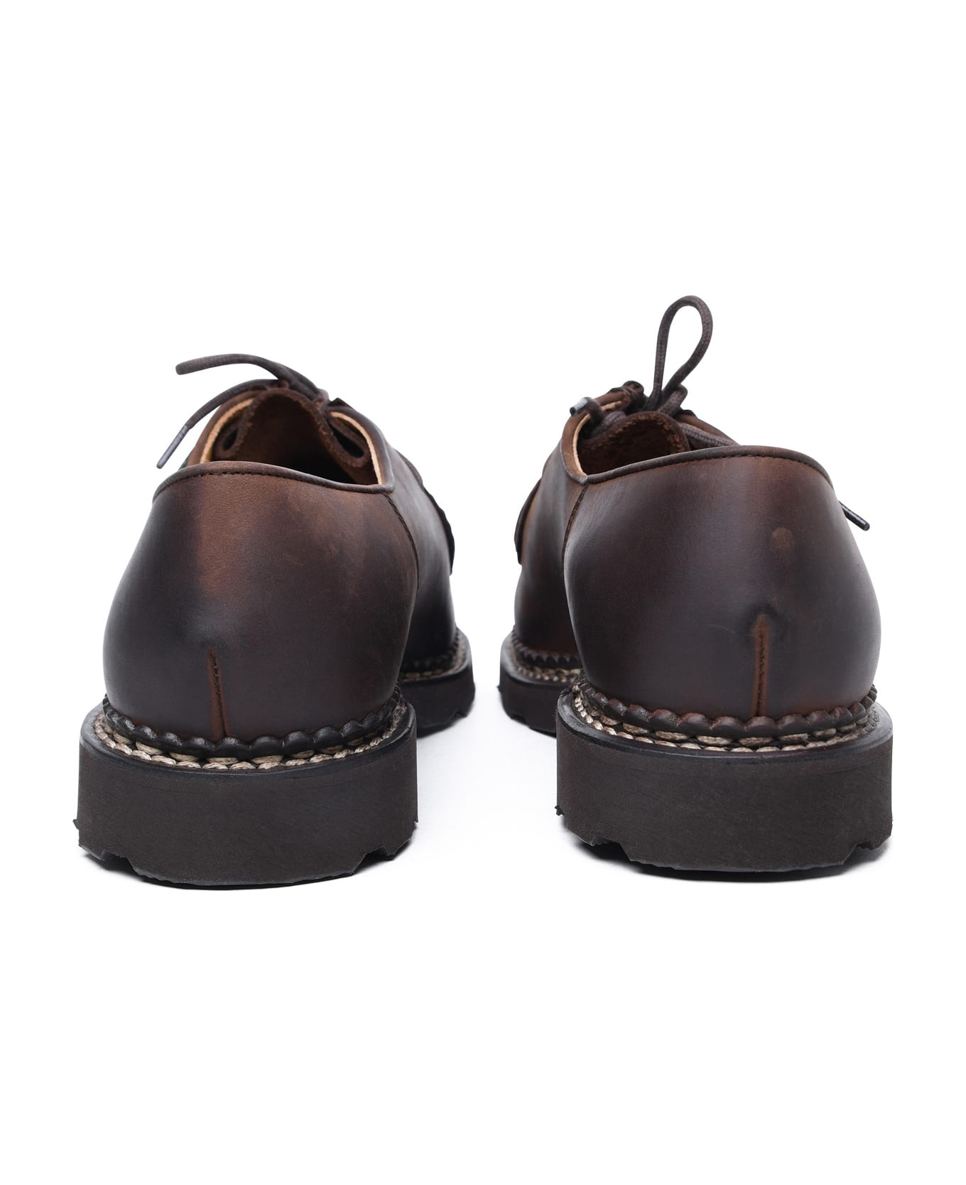 Paraboot 'michael' Brown Leather Derby Shoes - Brown ローファー＆デッキシューズ