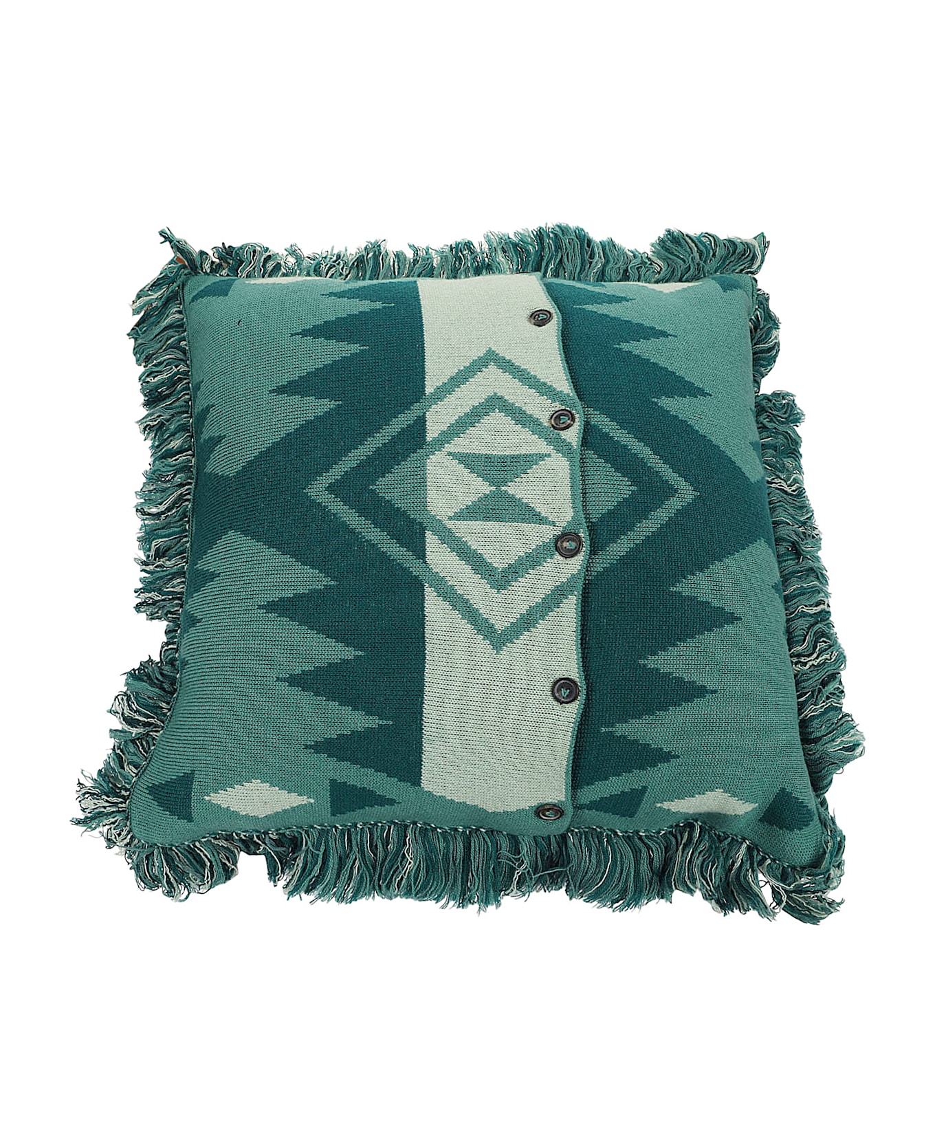 Alanui Icon Jacquard Pillow - H Green Aniseed