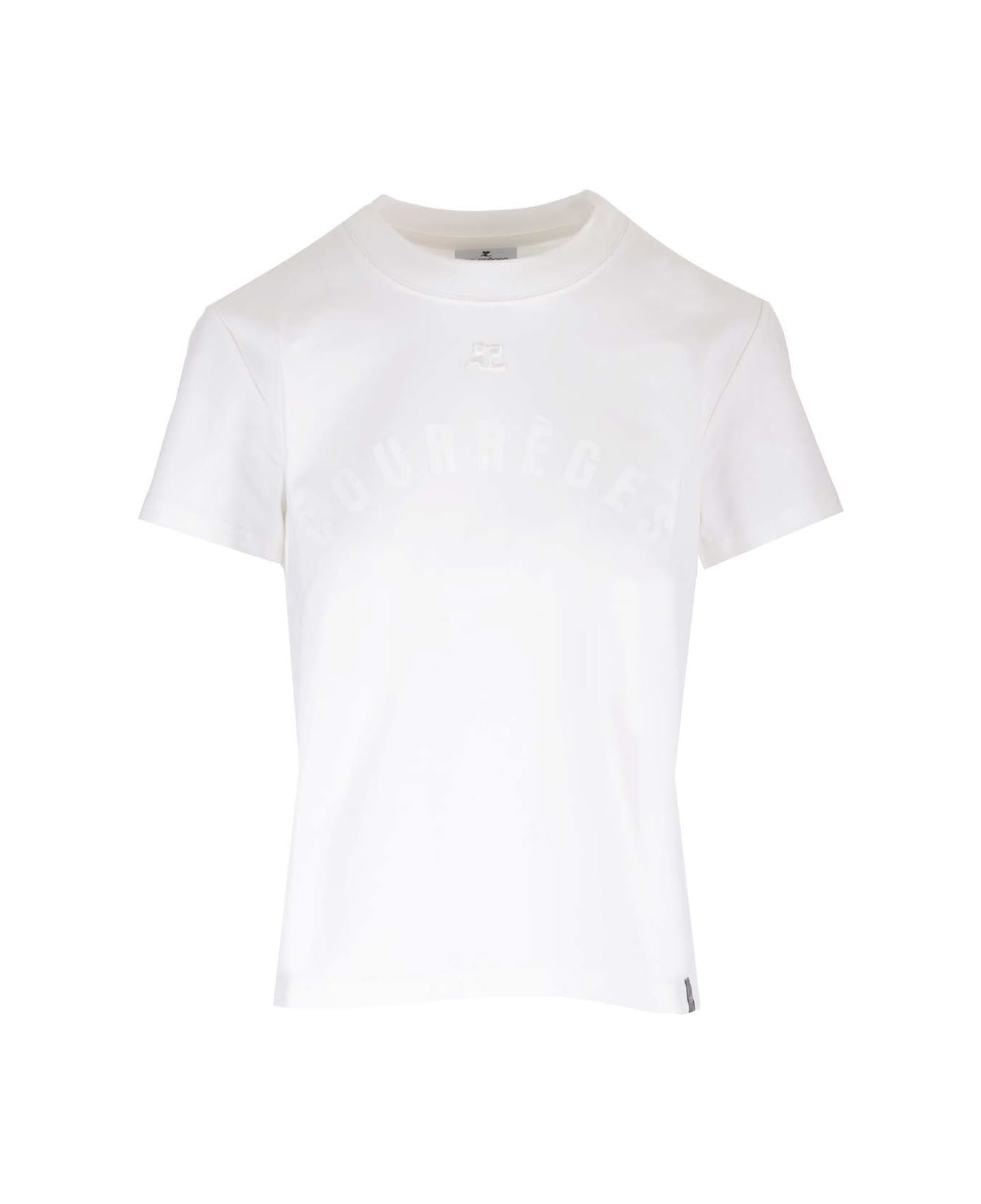 Courrèges Ac Straight Printed T-shirt - White