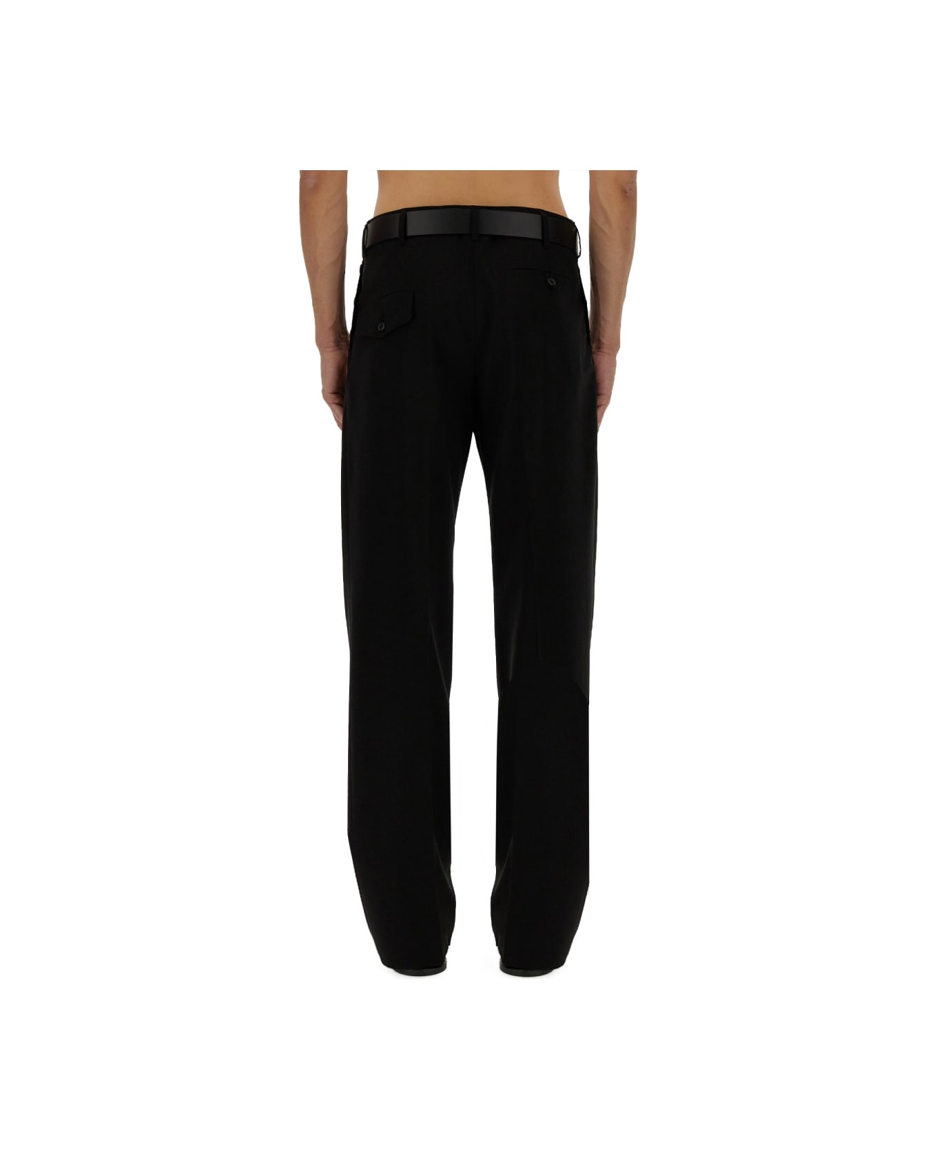 Moschino Wool Pants - BLACK