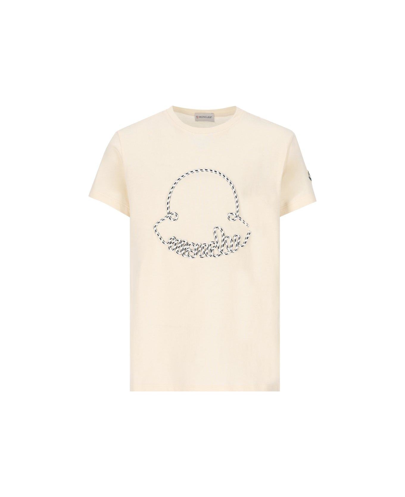 Moncler Rope Logo T-shirt - Beige