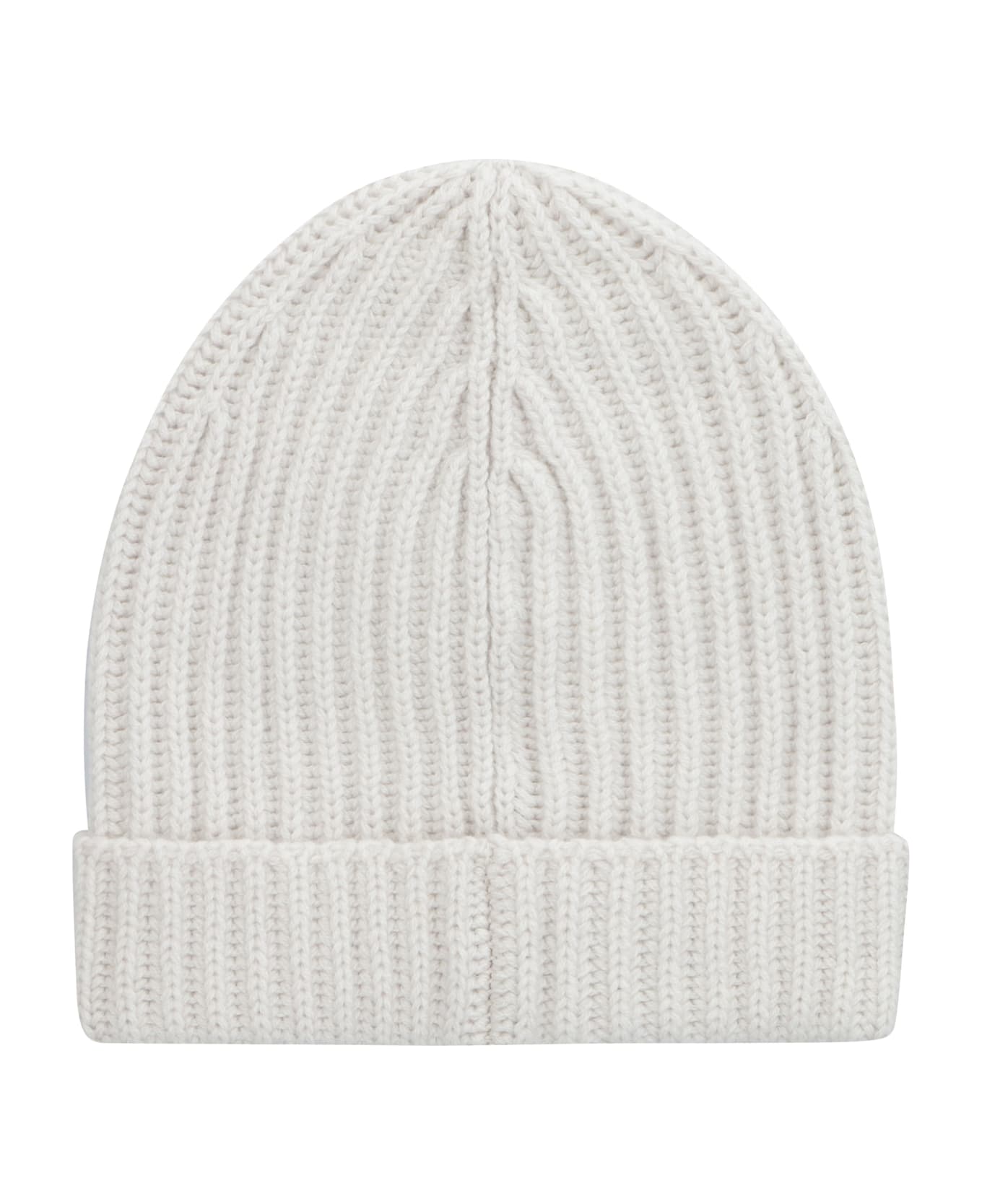 Malo Ribbed Knit Beanie - Ecru