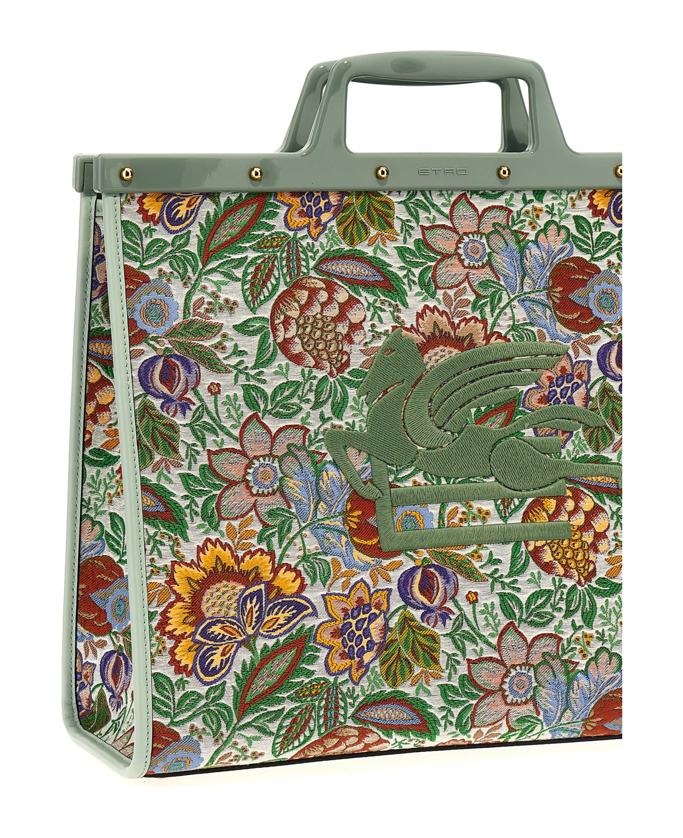 Etro Floral Jacquard Large Love Trotter Shopping Bag - Green
