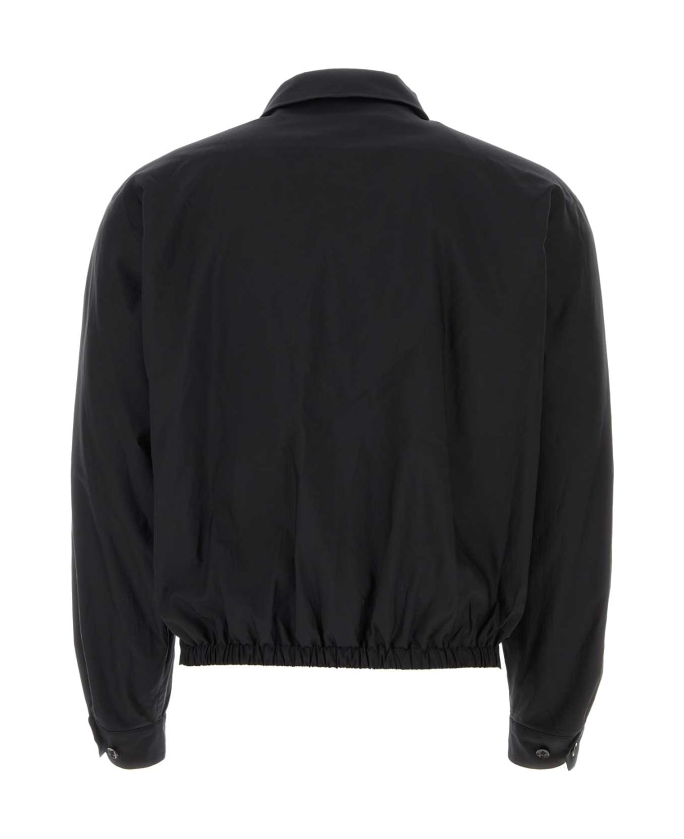Lemaire Black Cotton Blend Jacket - BLACK
