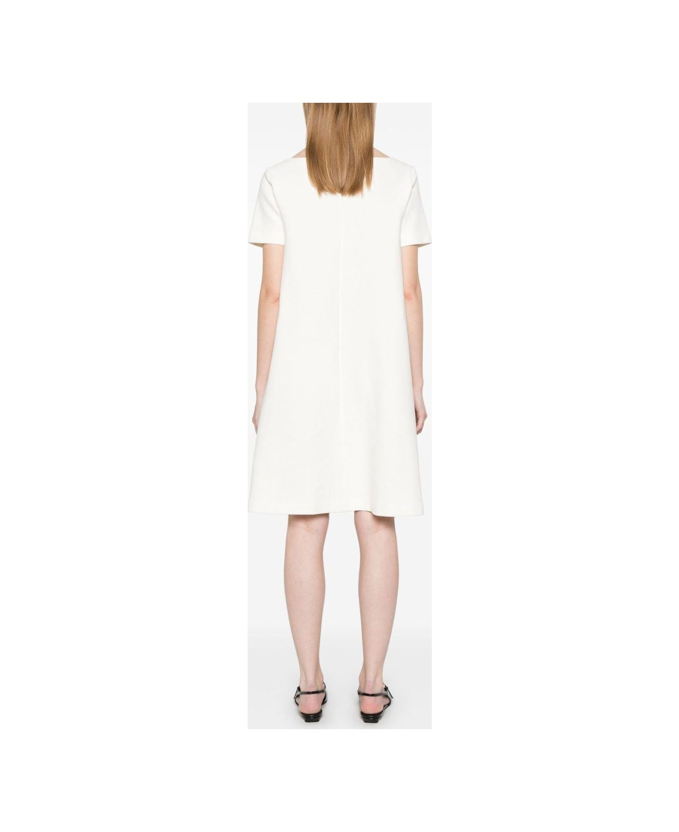 Emporio Armani Belted Dress - White ワンピース＆ドレス