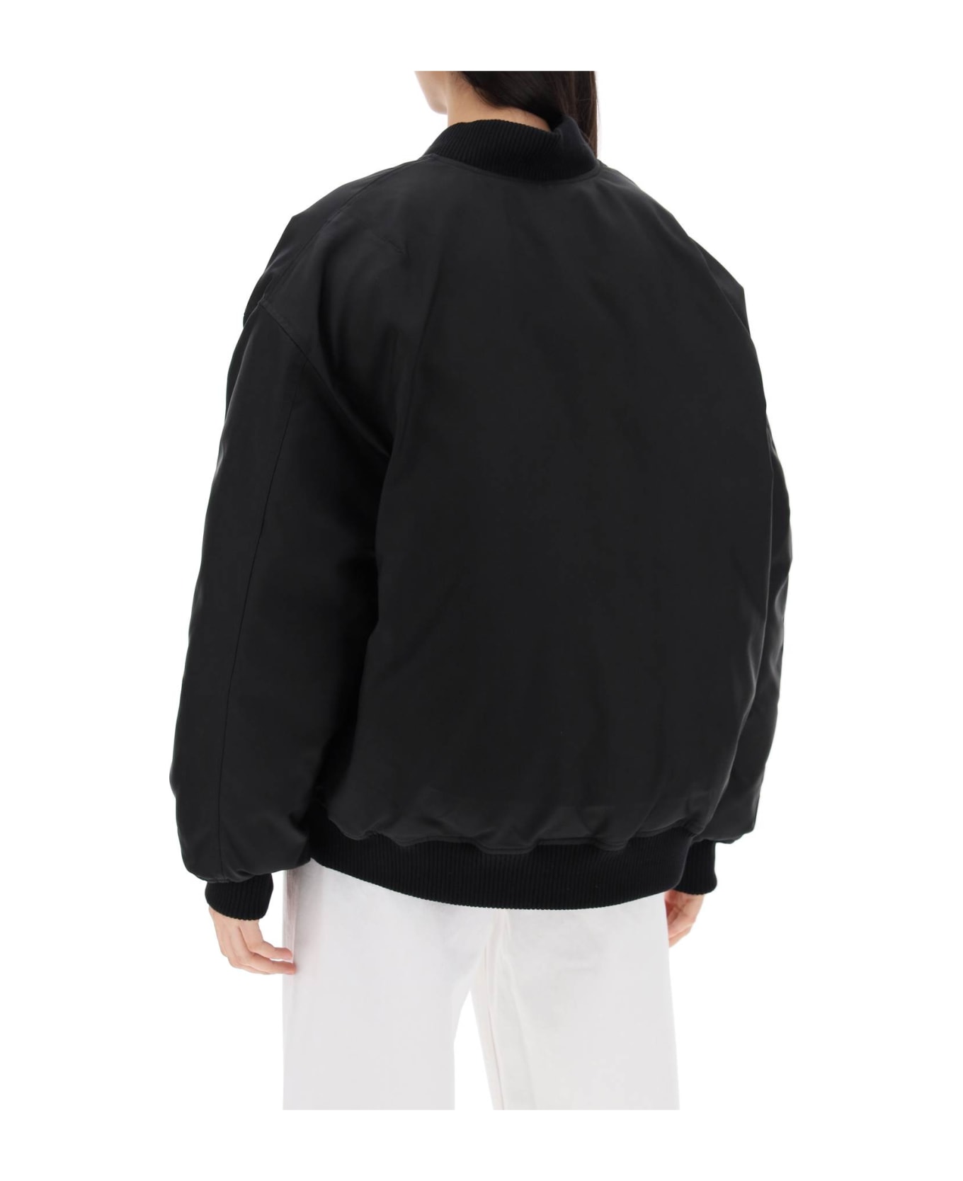 WARDROBE.NYC Reversible Bomber Jacket - BLACK (Black)