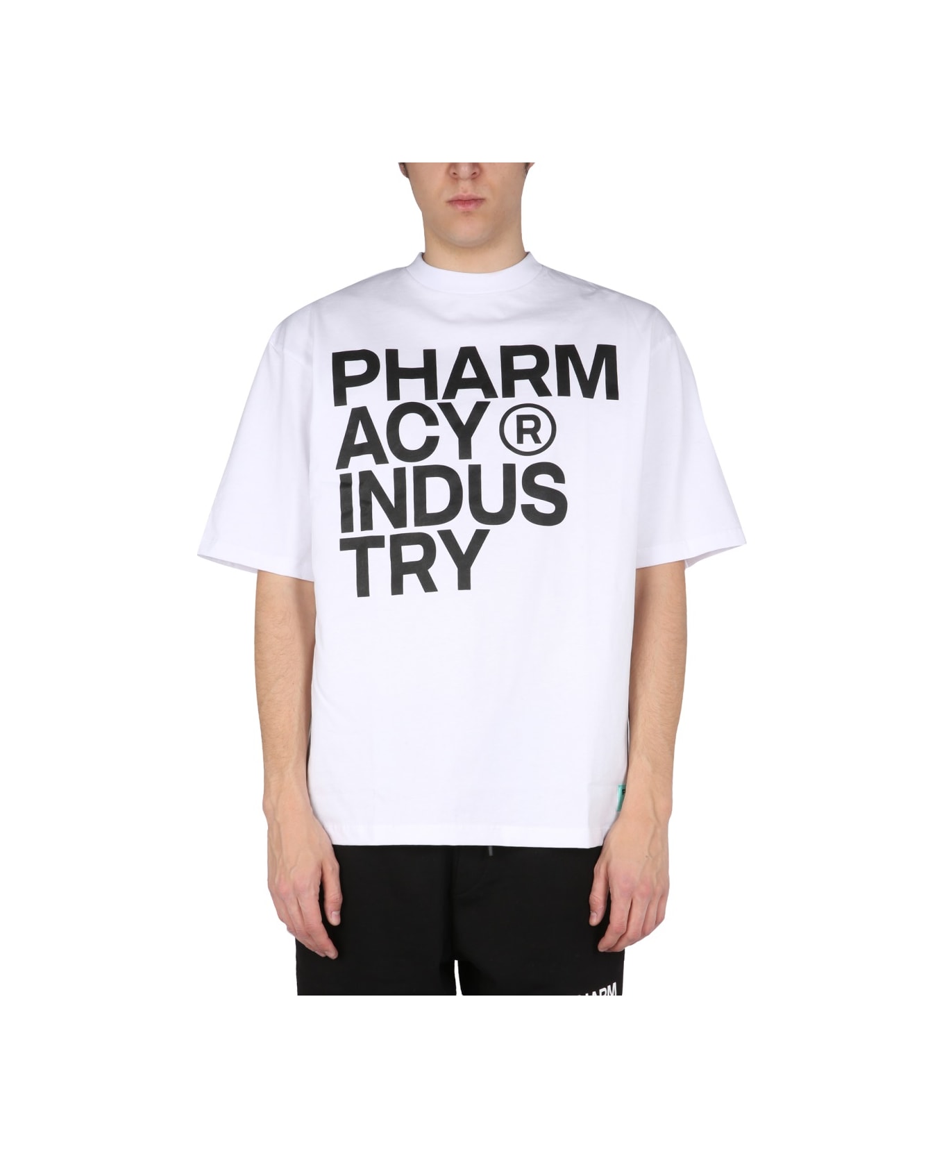 Pharmacy Industry Logo Print T-shirt - WHITE