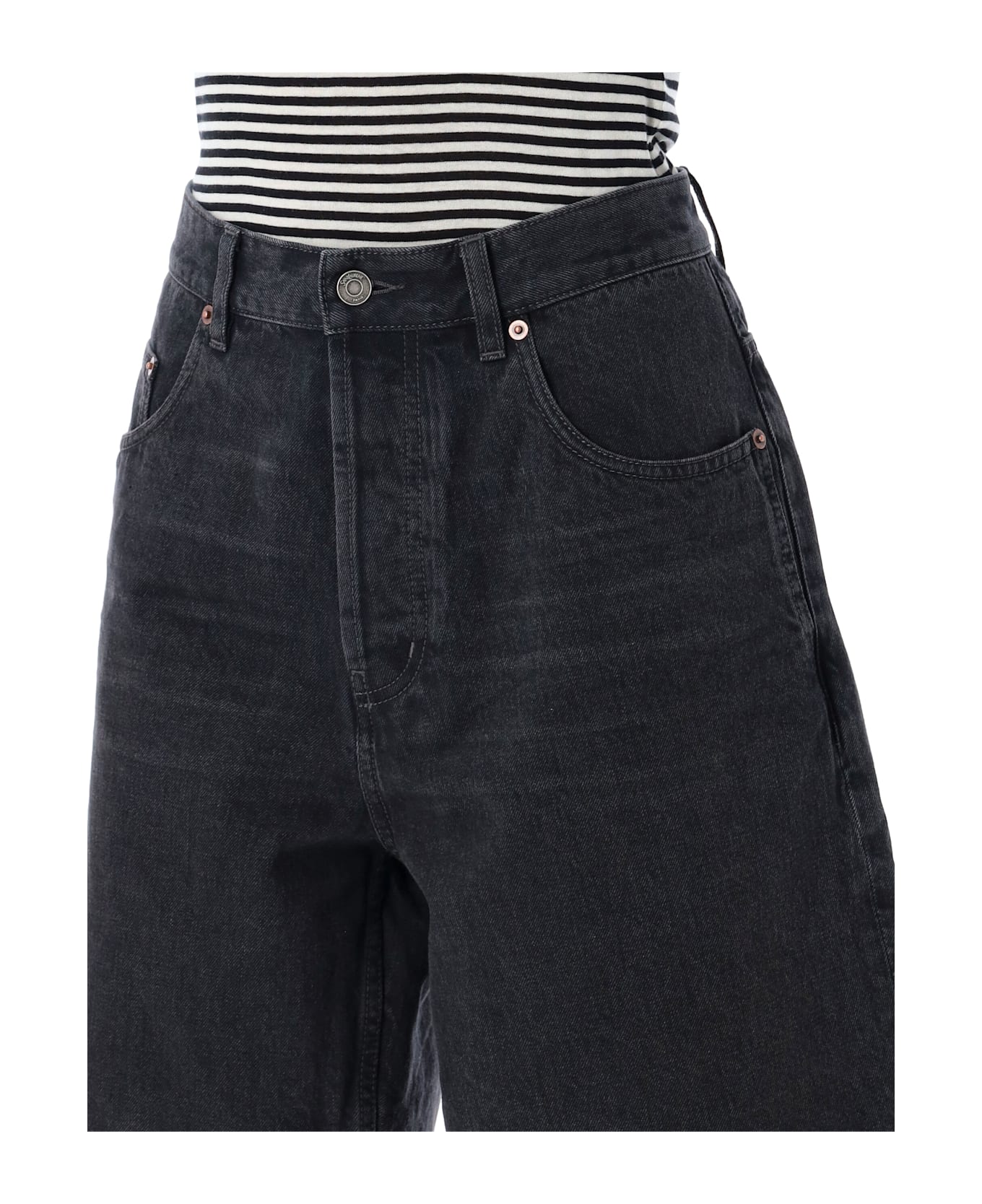 Saint Laurent Vendôme Denim Bermuda Shorts - BLACK