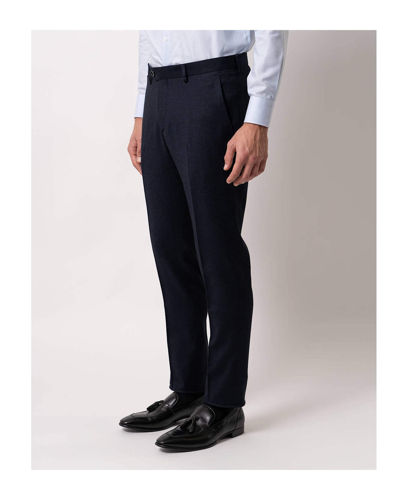 Larusmiani Velvet Trousers Howard Pants - Navy