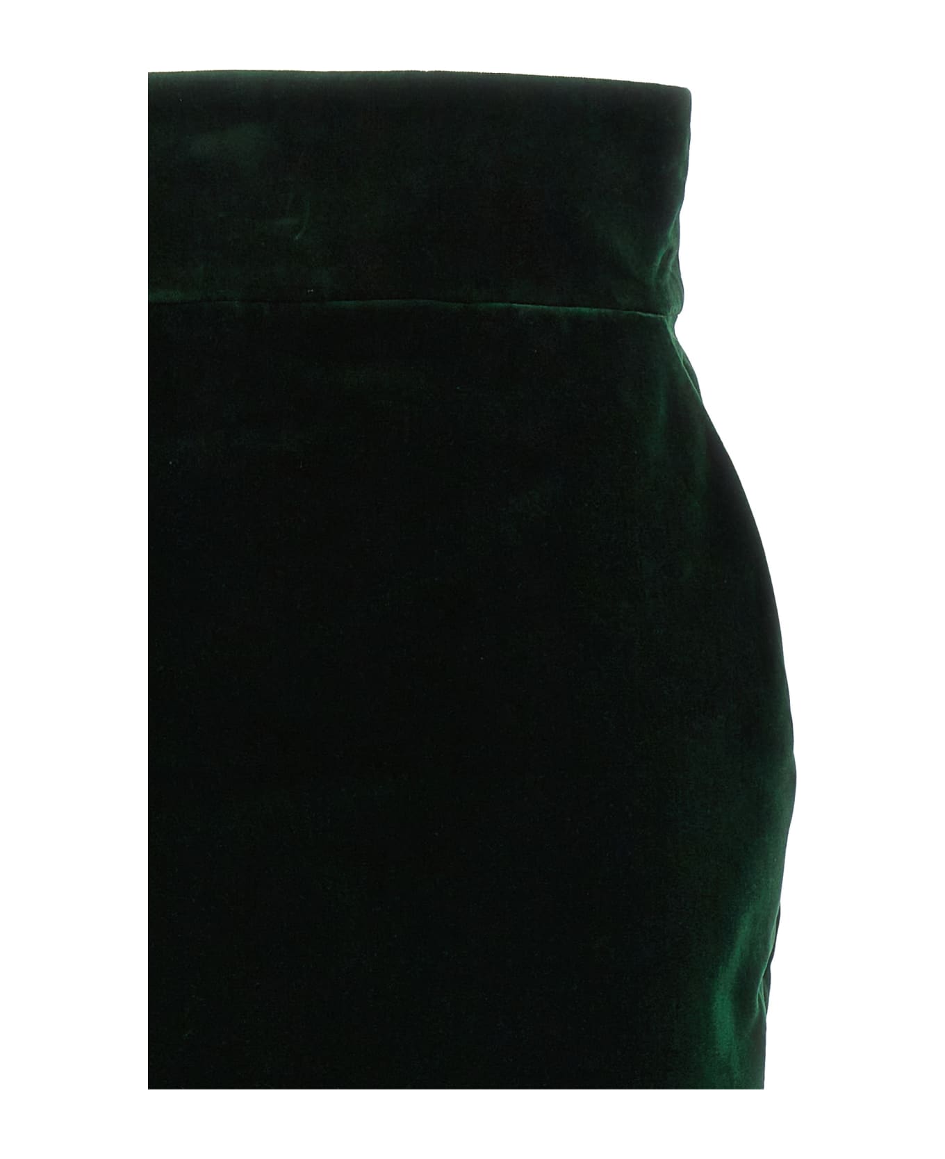 Alexandre Vauthier Velvet Midi Skirt - Green