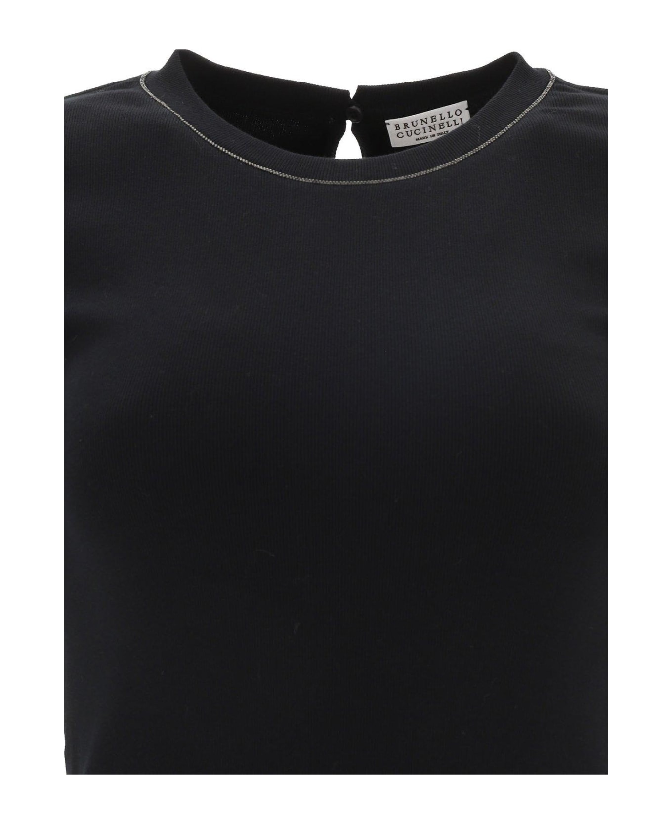 Brunello Cucinelli Embellished Short-sleeved T-shirt - Black