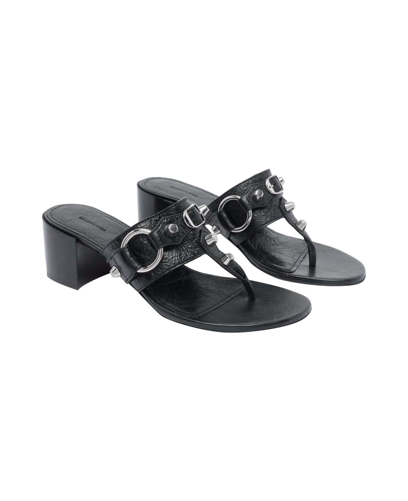 Balenciaga Cagole Pumps Sandal - Black