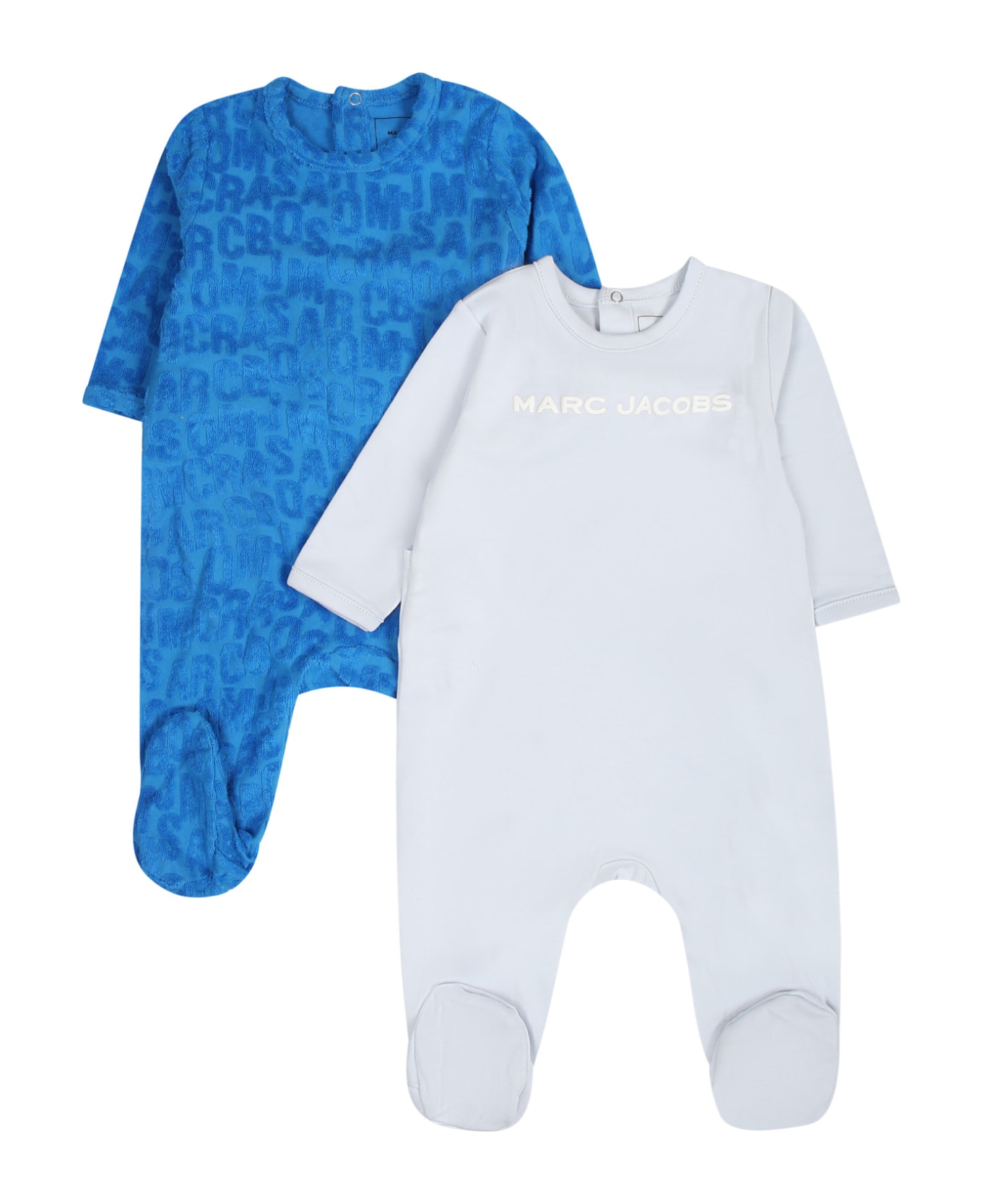 Marc Jacobs Multicolor Set For Baby Boy With Logo - Light Blue