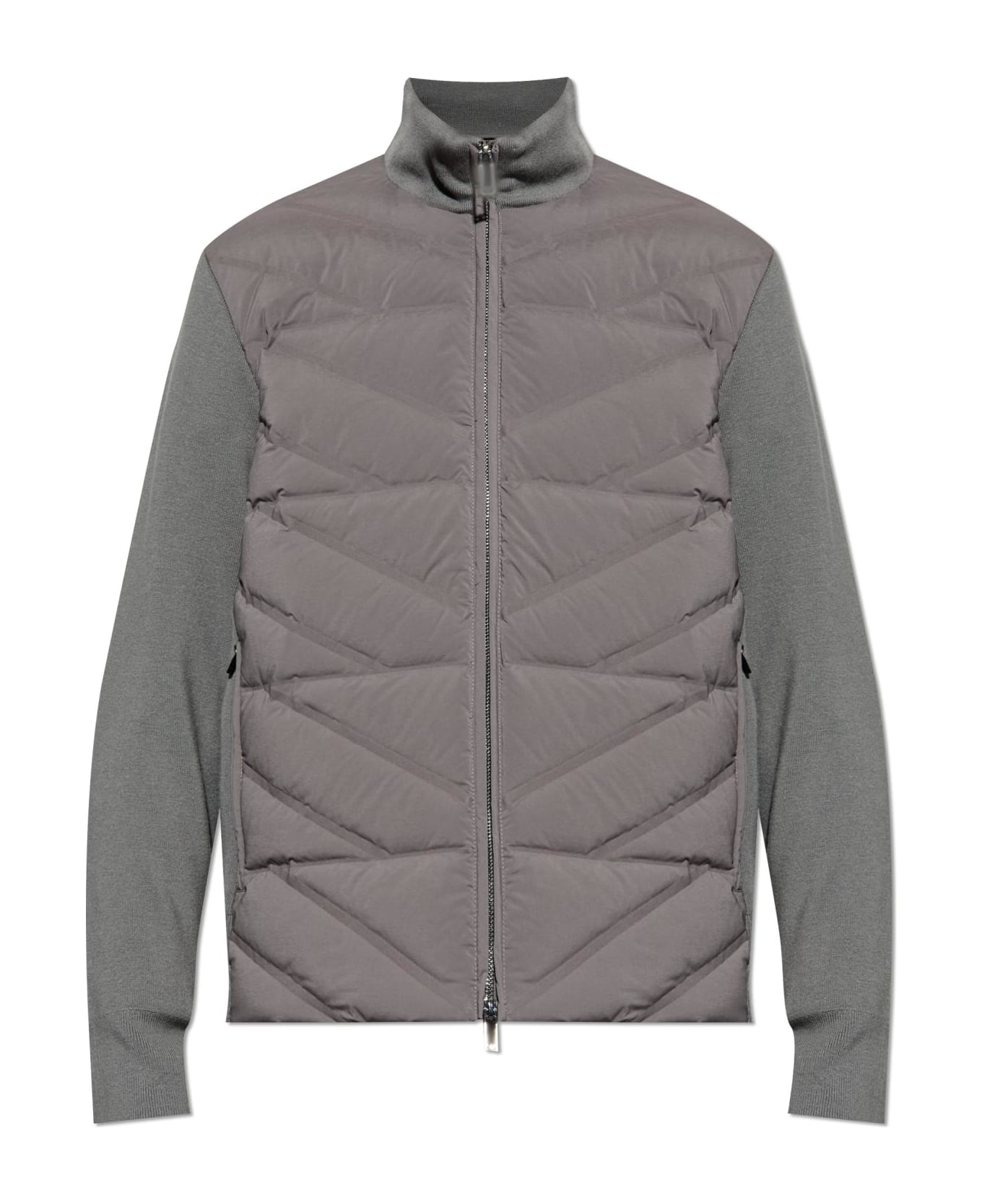 Emporio Armani Cardigan With Down Filling - Grey