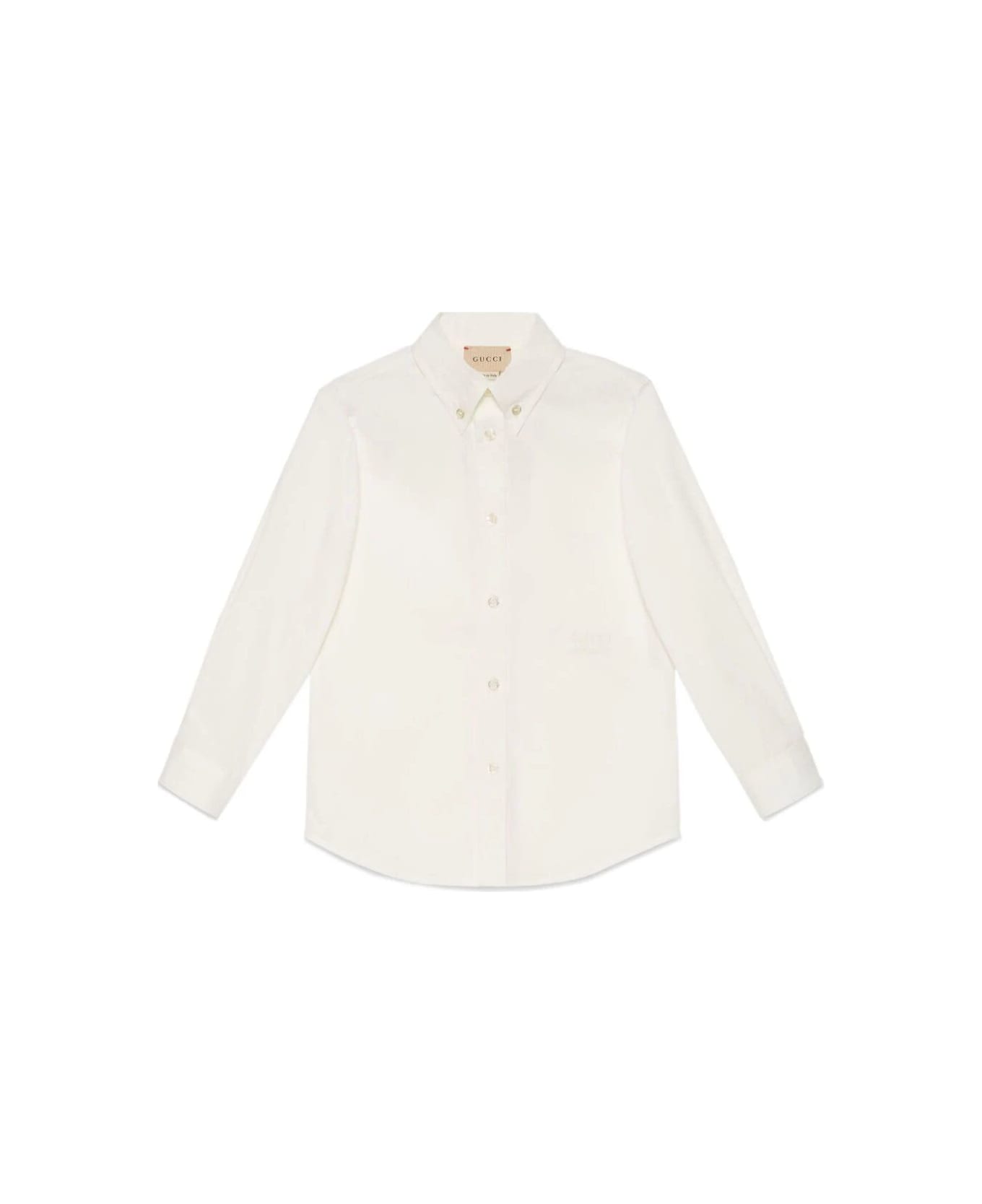 Gucci Shirt Stretch Cotton Popeline - Soft White