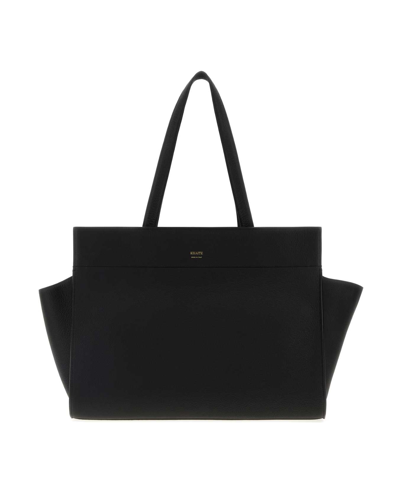 Khaite Black Leather Crosby Handbag - BLACK