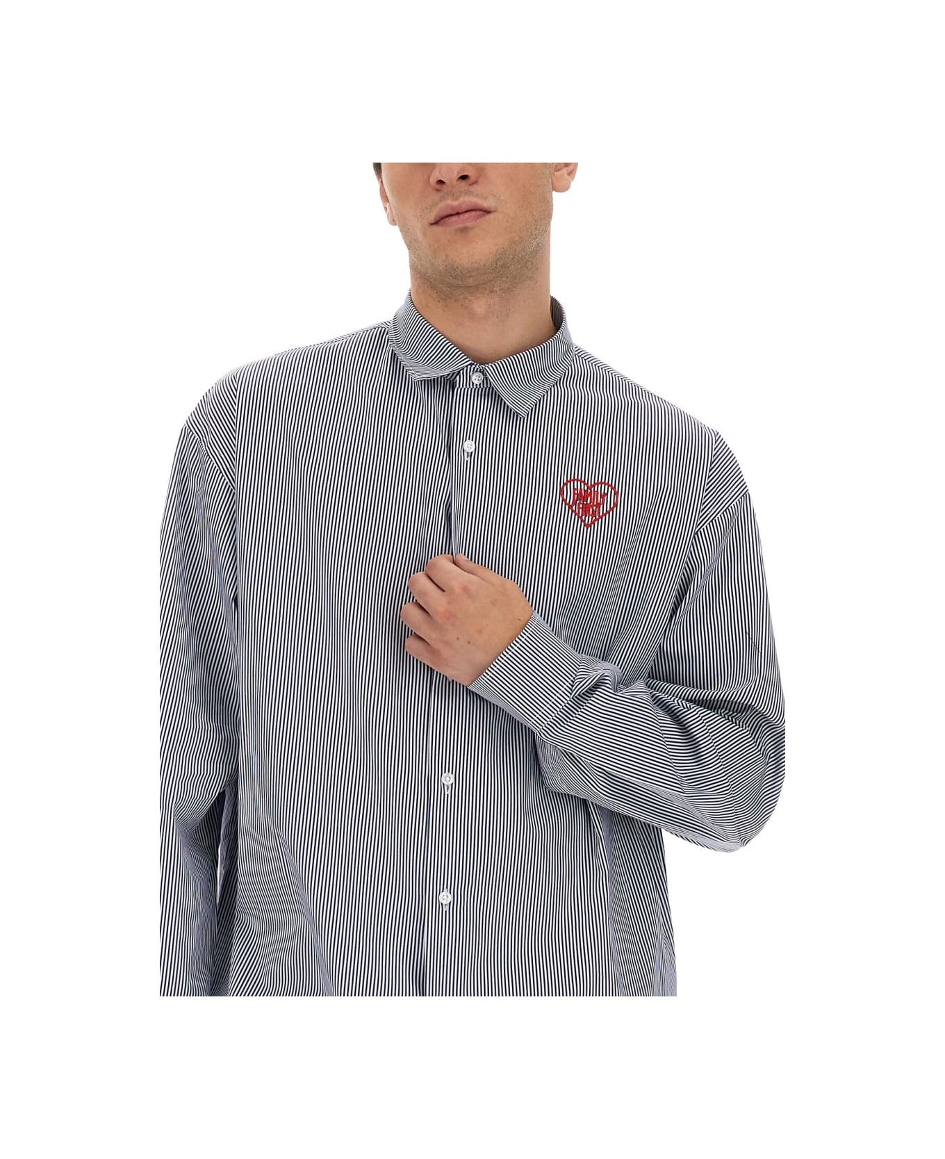 Family First Milano Shirt With Logo - BLUE シャツ