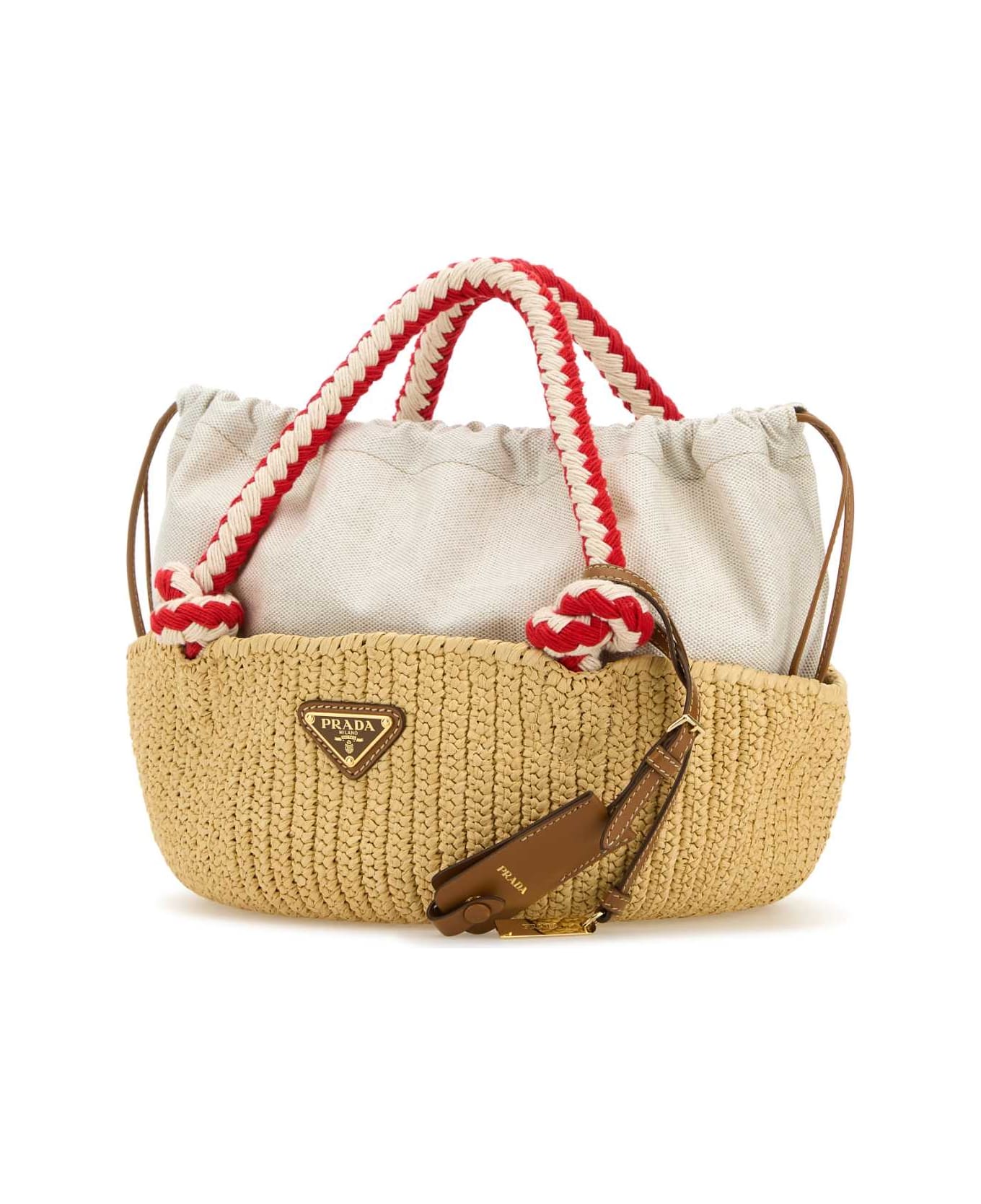 Prada Raffia Small Handbag - NATURALE