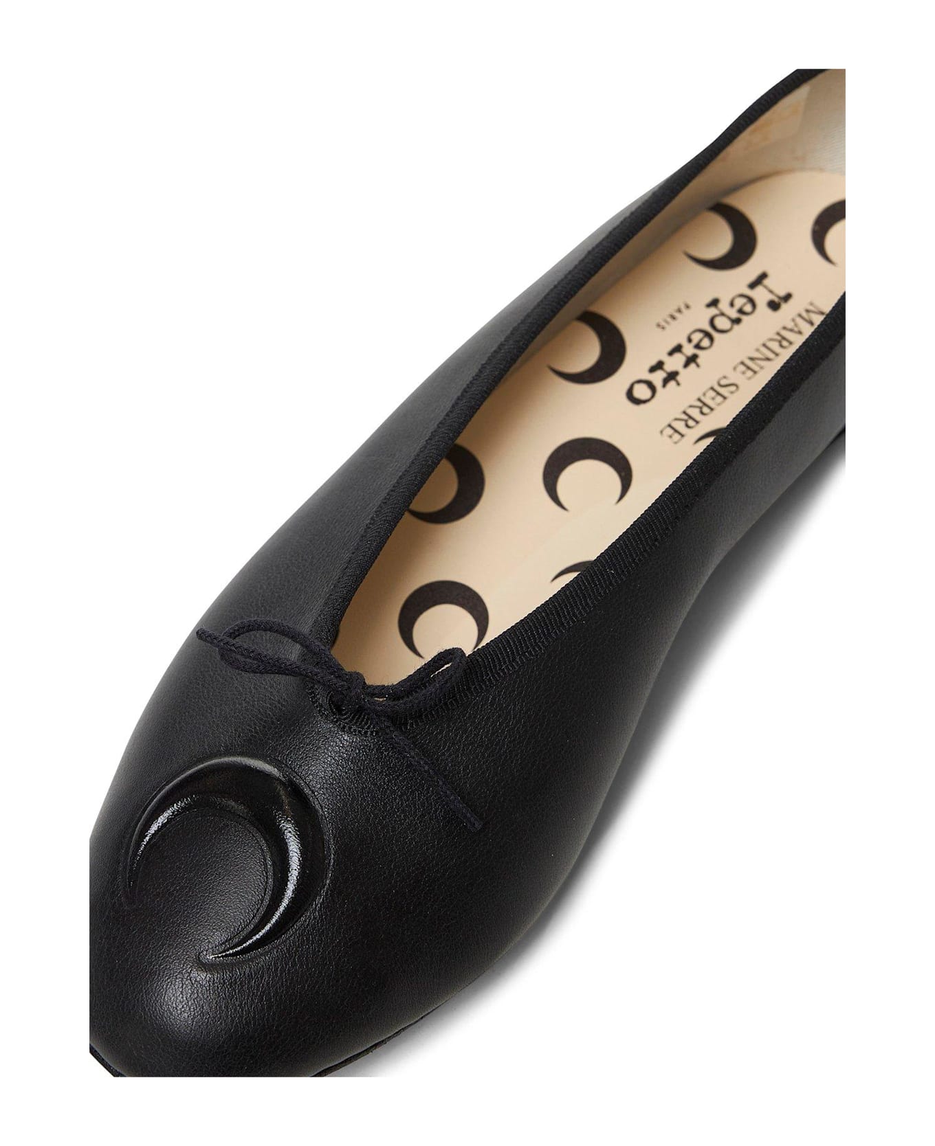 Marine Serre X Camille Repetto Lilouh Crescent Moon Ballet Flats - BLACK