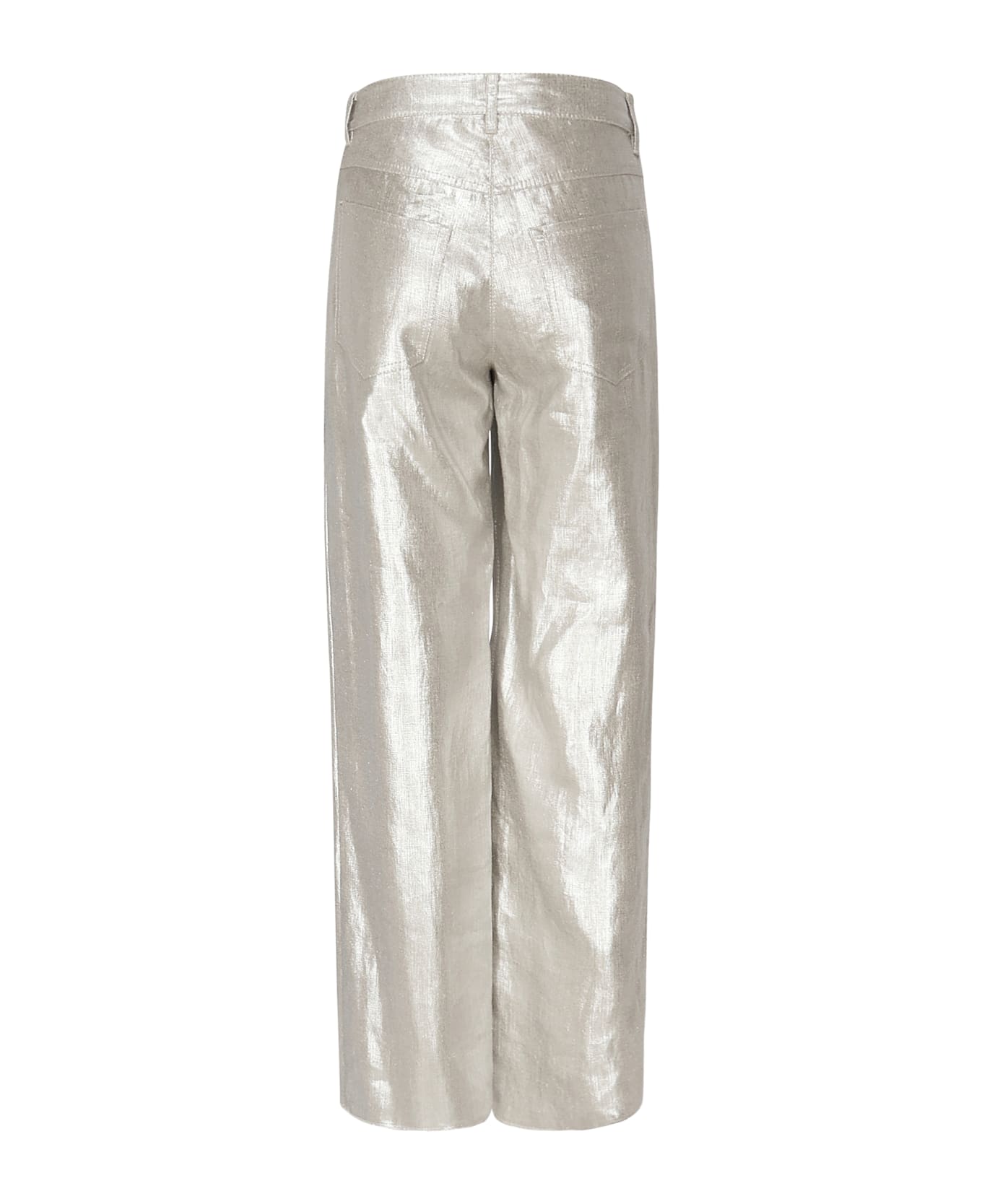 
S Max Mara Malika Linen Trousers - Silver
