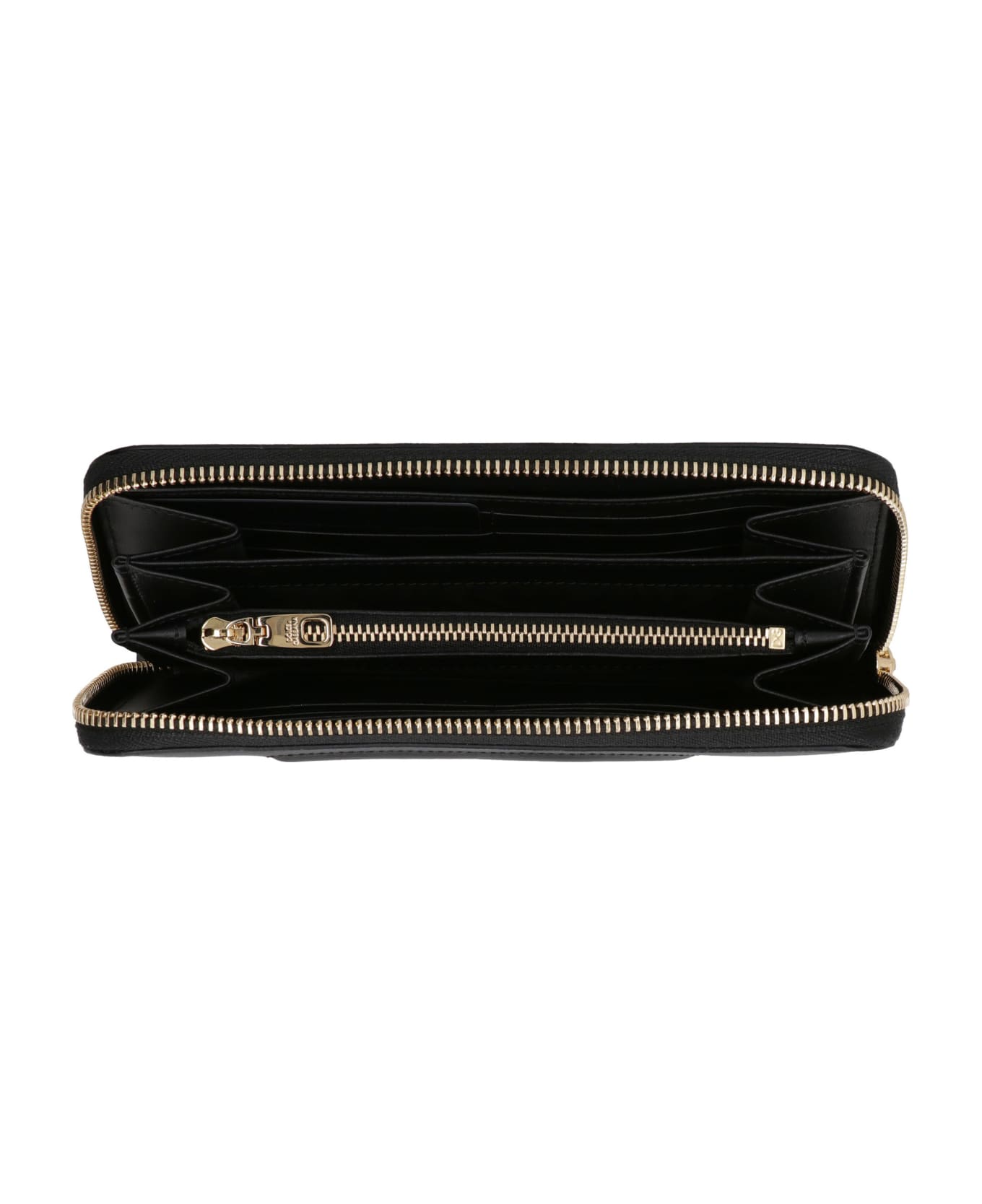 Dolce & Gabbana Dg Logo Leather Zip-around Wallet - black