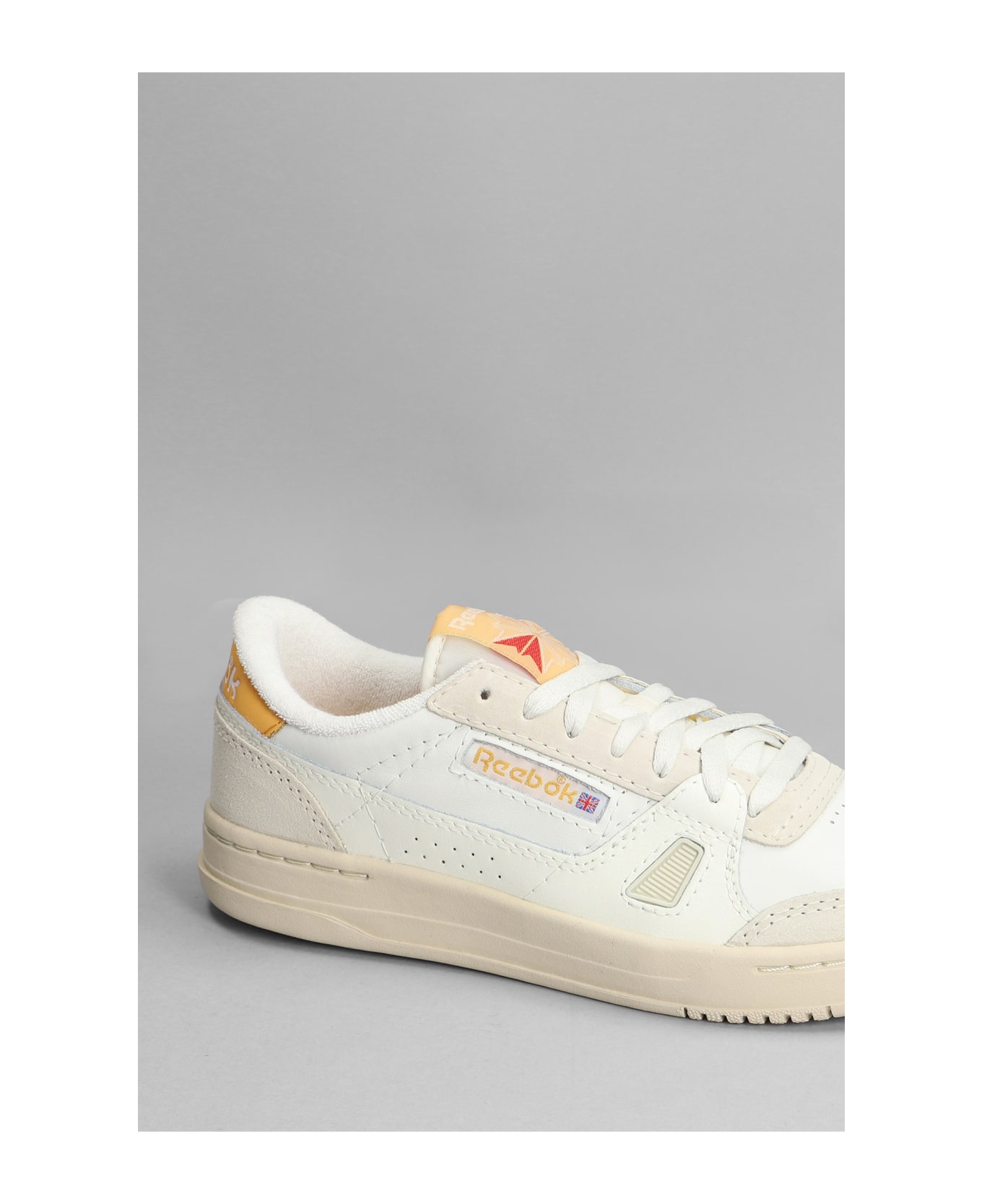 Reebok Lt Court Sneakers In White Leather - Multicolour