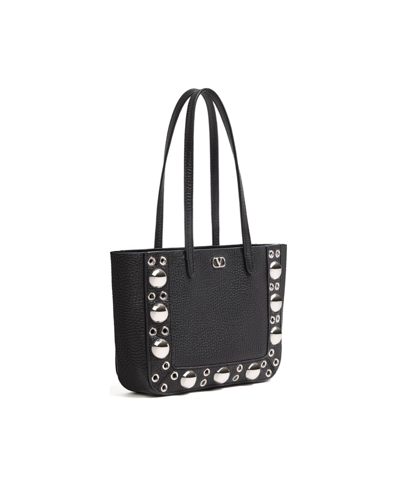 Valentino Garavani Nellcote Mini Leather Tote Bag - Black