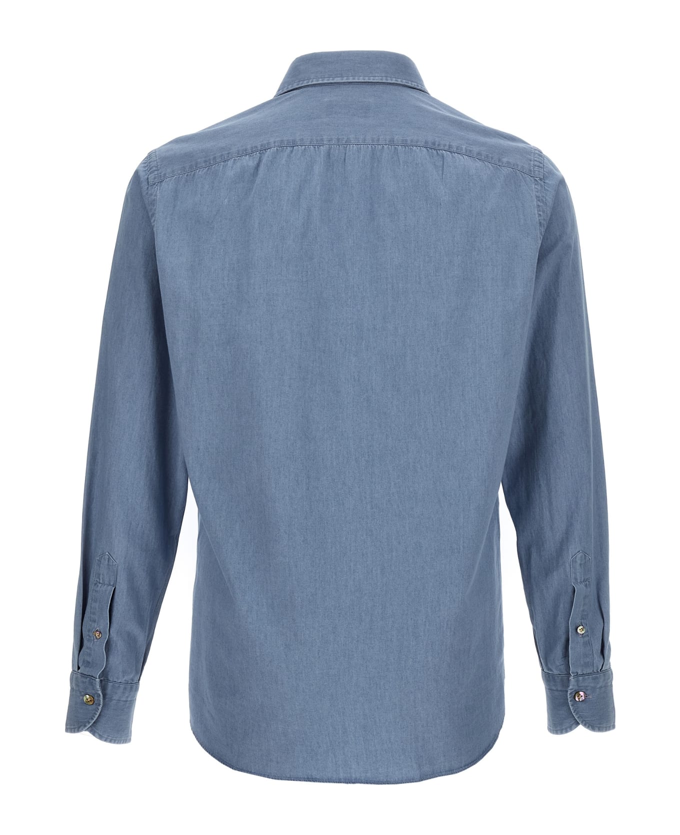 Borriello Napoli Chambray Shirt - Light Blue シャツ