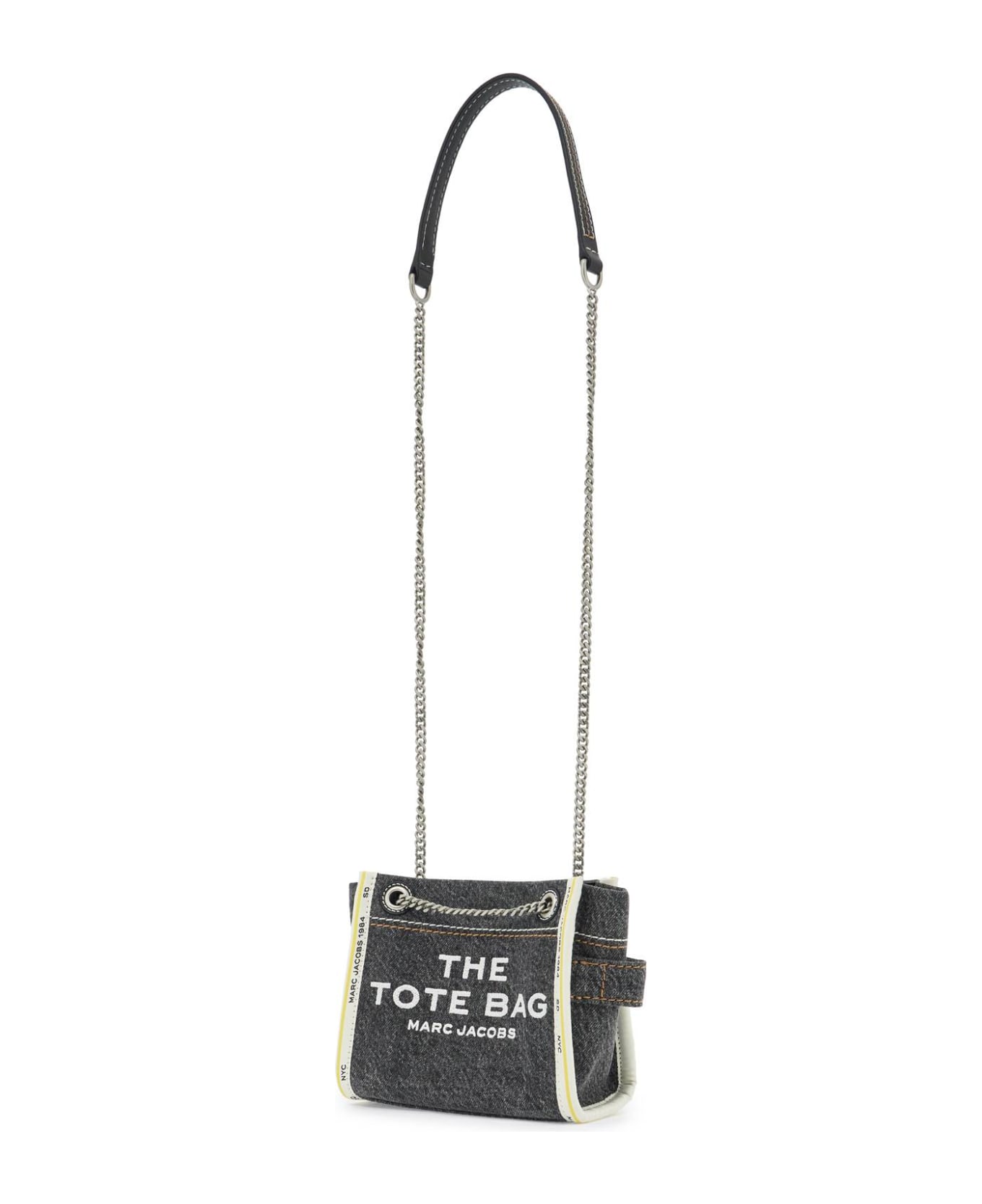 Marc Jacobs The Mini Tote Bag Denim - BLACK WASH (Black)