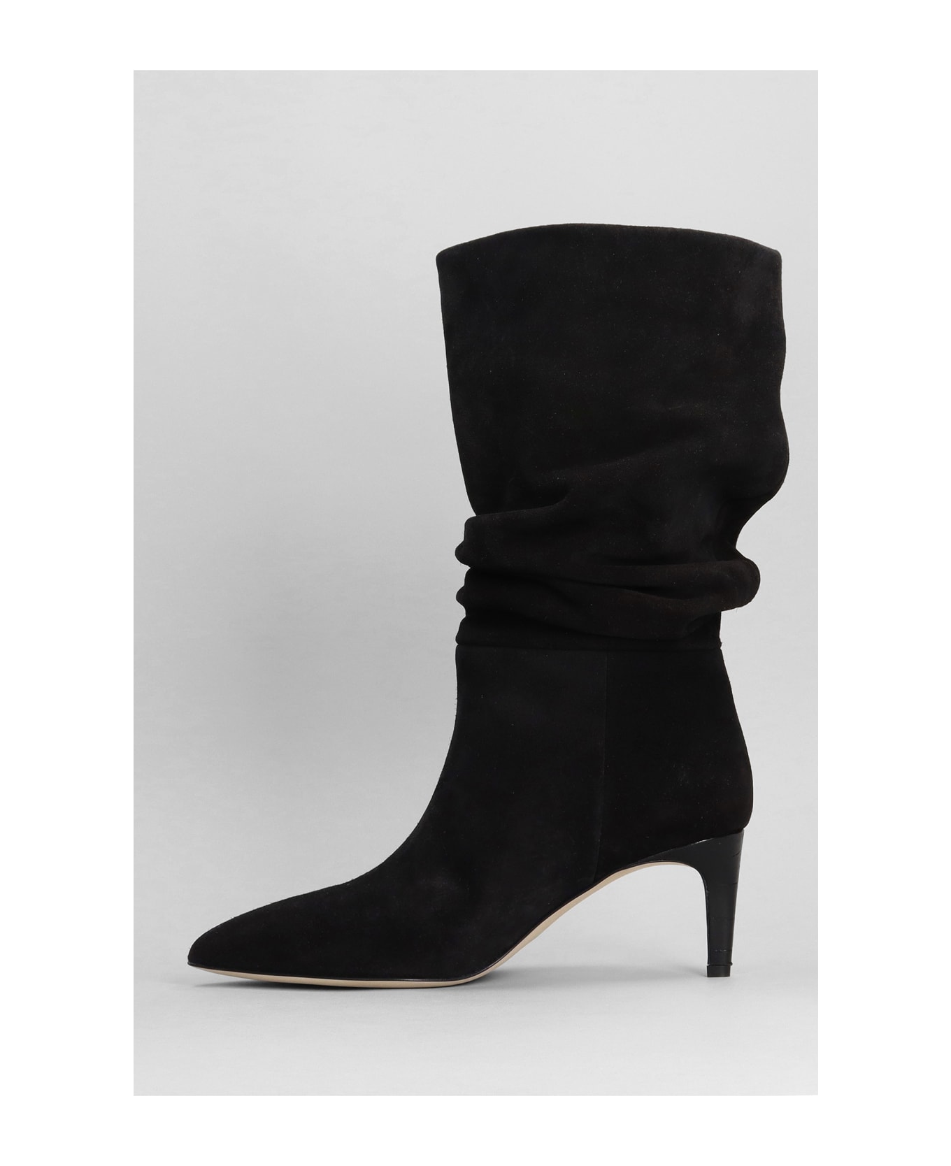 Paris Texas High Heels Ankle Boots In Black Suede - black