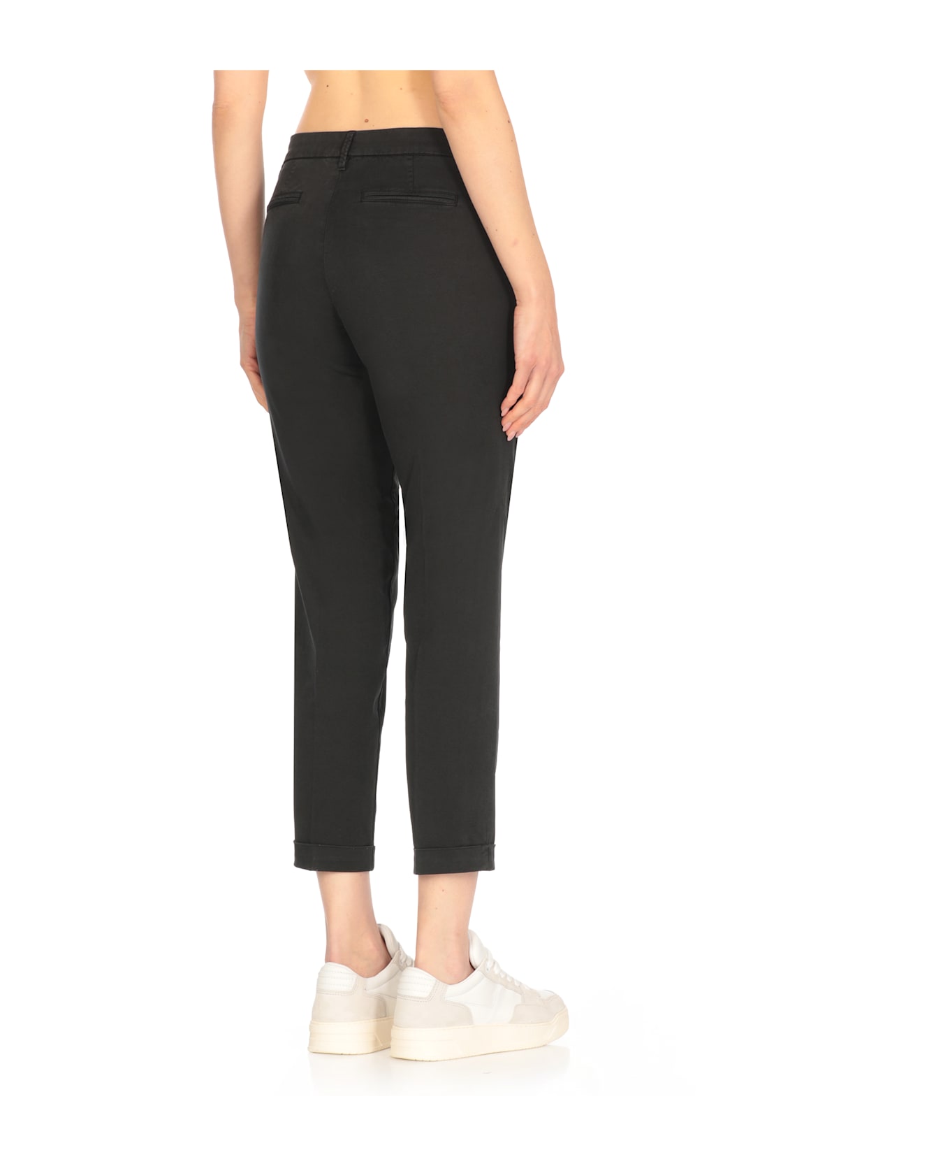 Fay Cotton Blend Pants - Black
