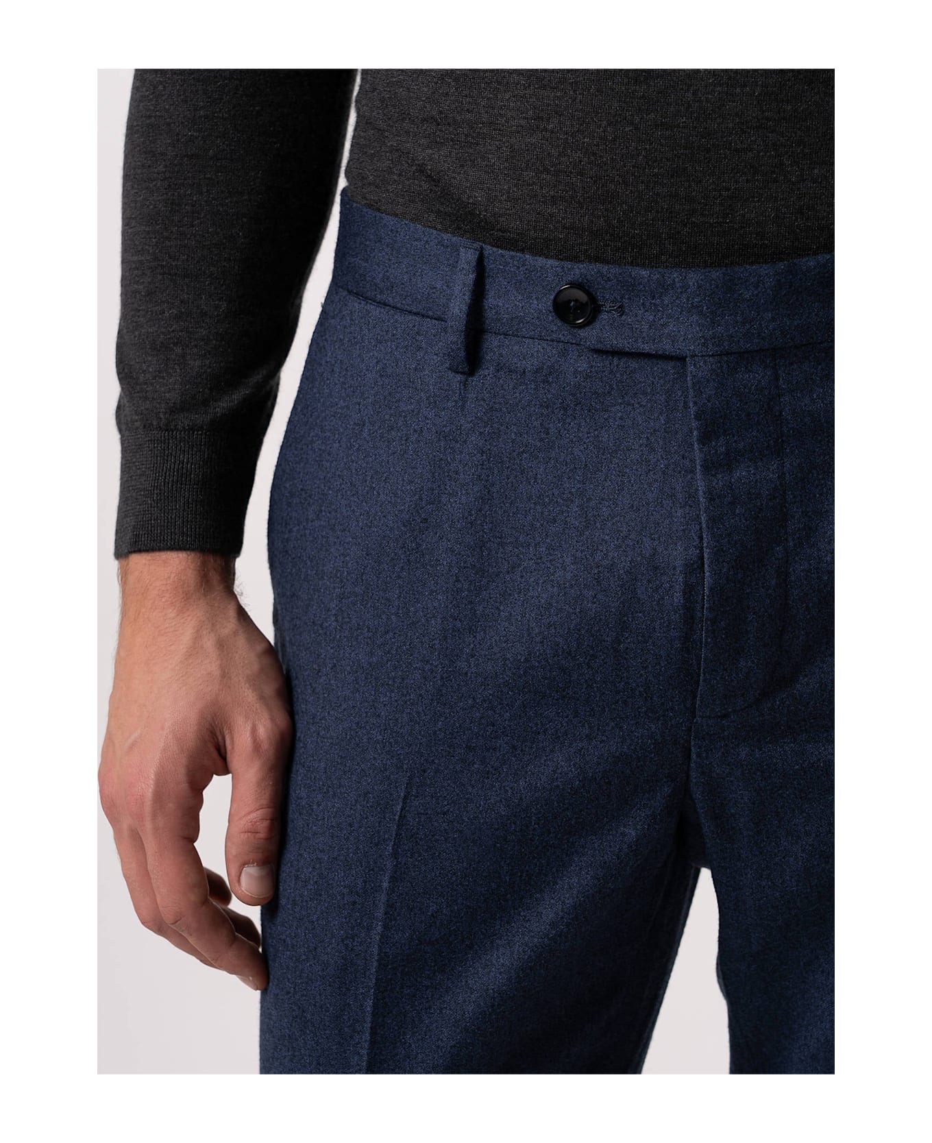 Larusmiani Velvet Trousers Howard Pants - Blue