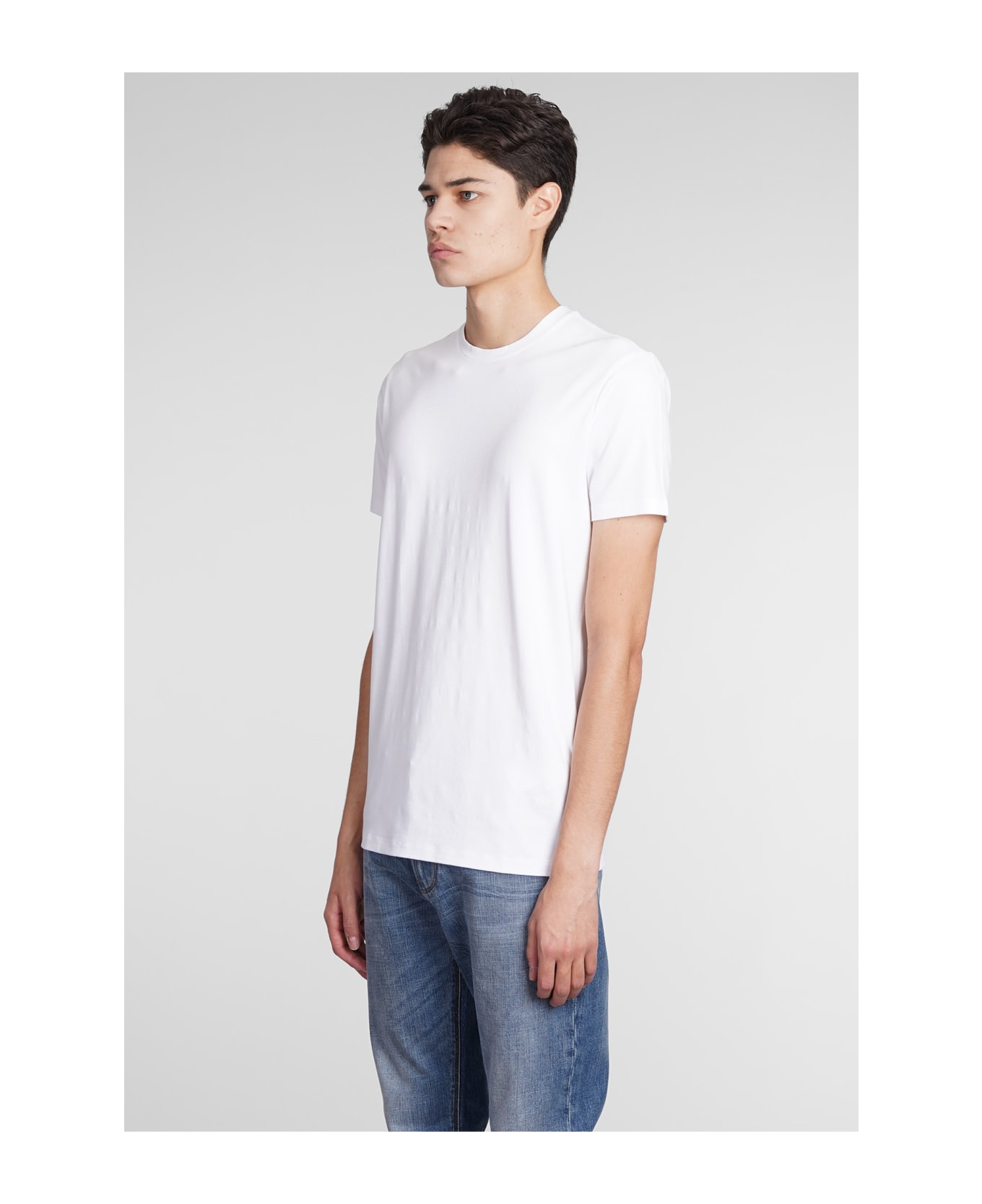 Emporio Armani T-shirt In White Viscose - white シャツ