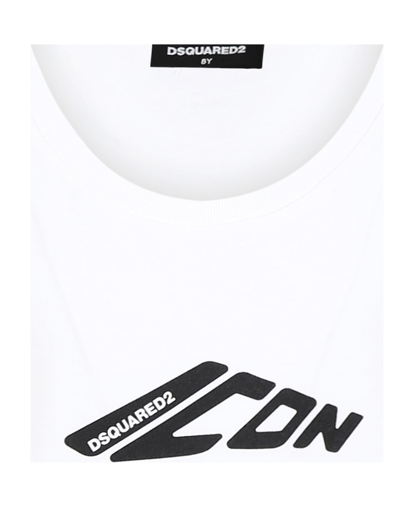 Dsquared2 White Cover-up For Girl With Logo - White