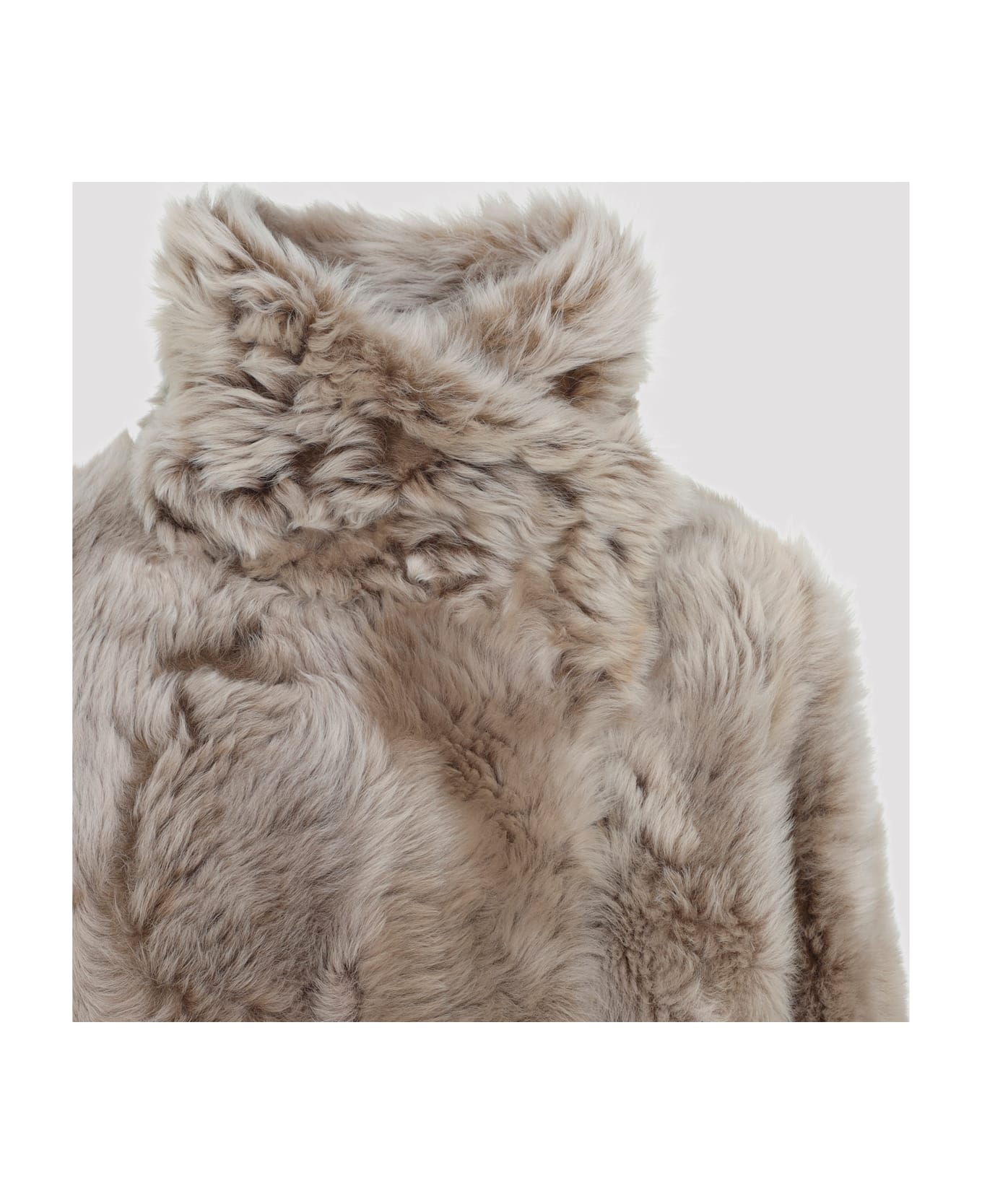 Yves Salomon Lamb Leather Jacket - Chai Latte