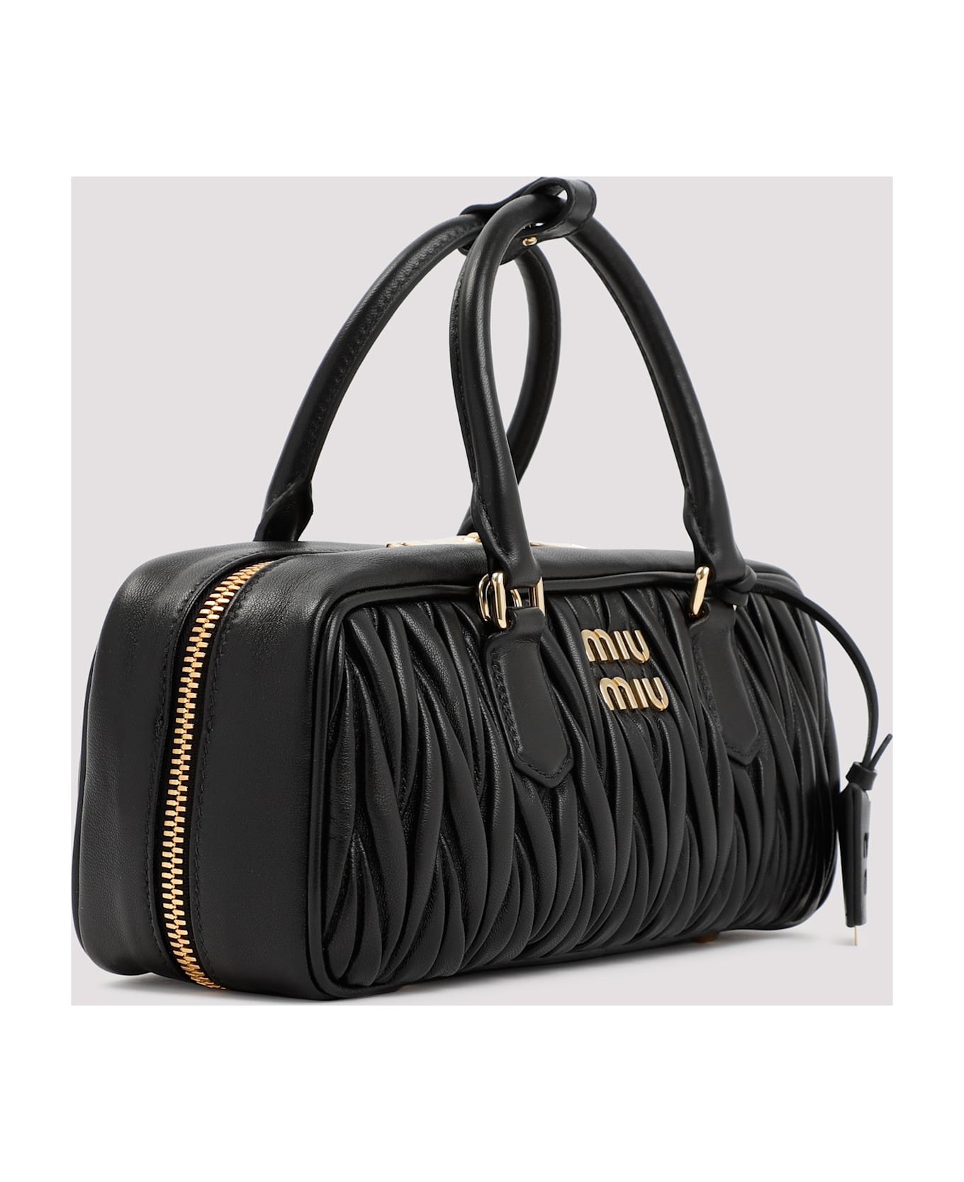 Miu Miu Black Nappa Leather Handbag - NERO